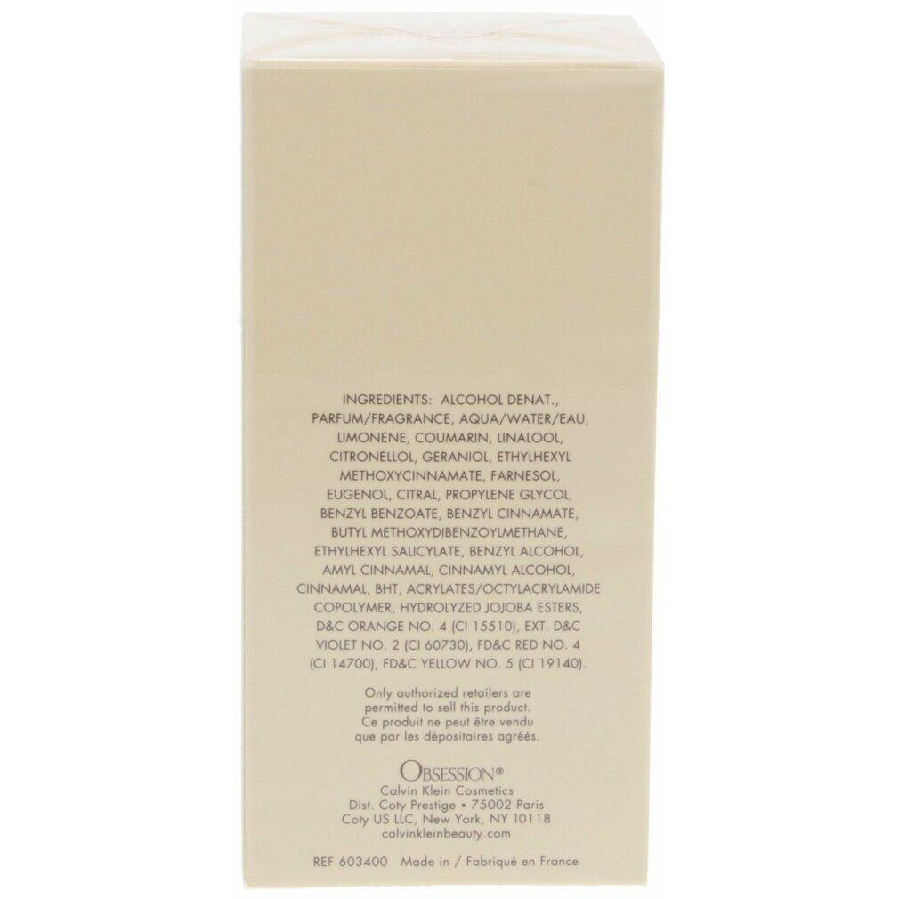 Calvin Klein Obsession For Women Edp Spray