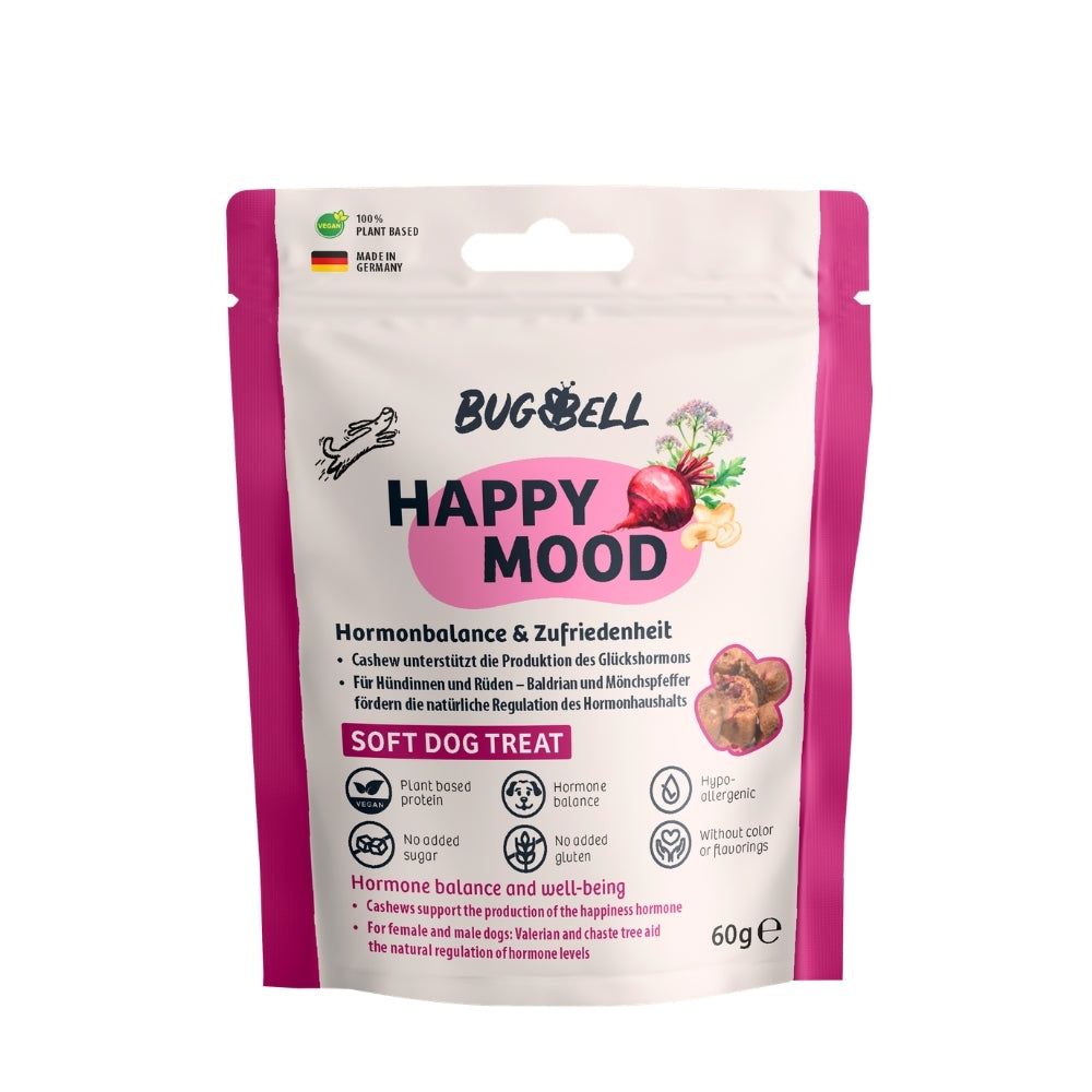 BugBell Weiche Hundeleckeri HappyMood - Hormonbalance & Zufriedenheit 60 g Futter