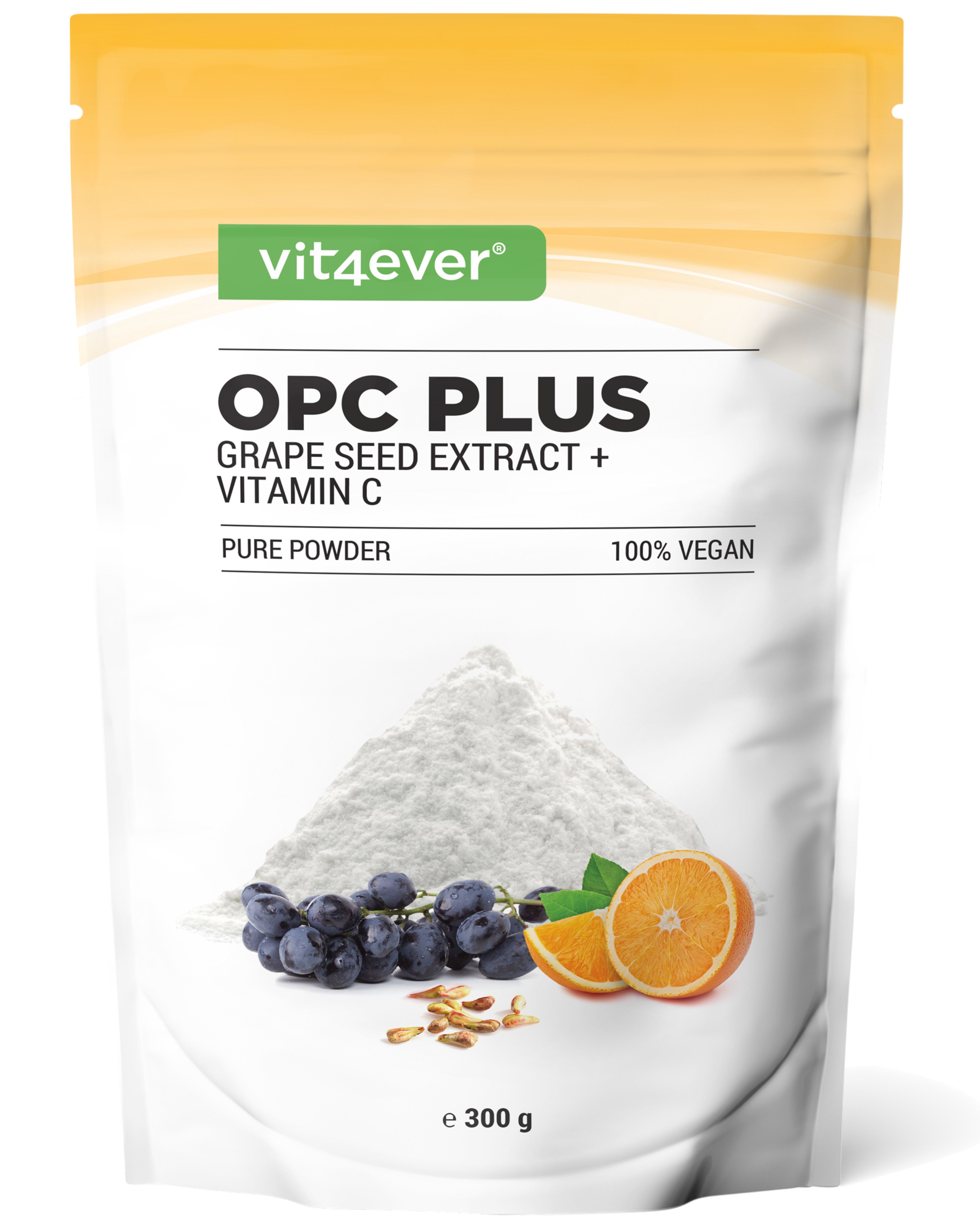 vit4ever OPC Traubenkernextrakt + Vitamin C Pulver