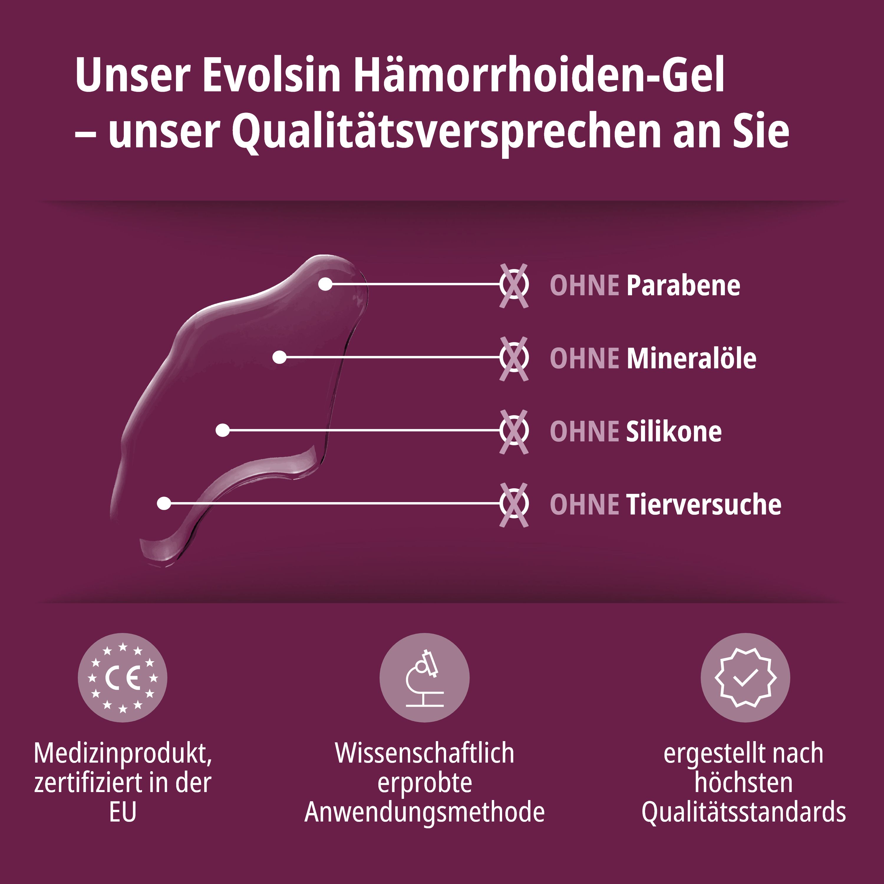 Evolsin® Hämorrhoiden Gel Doppelpack - Hämorrhoiden Salbe gegen Brennen, Schmerz & Juckreiz