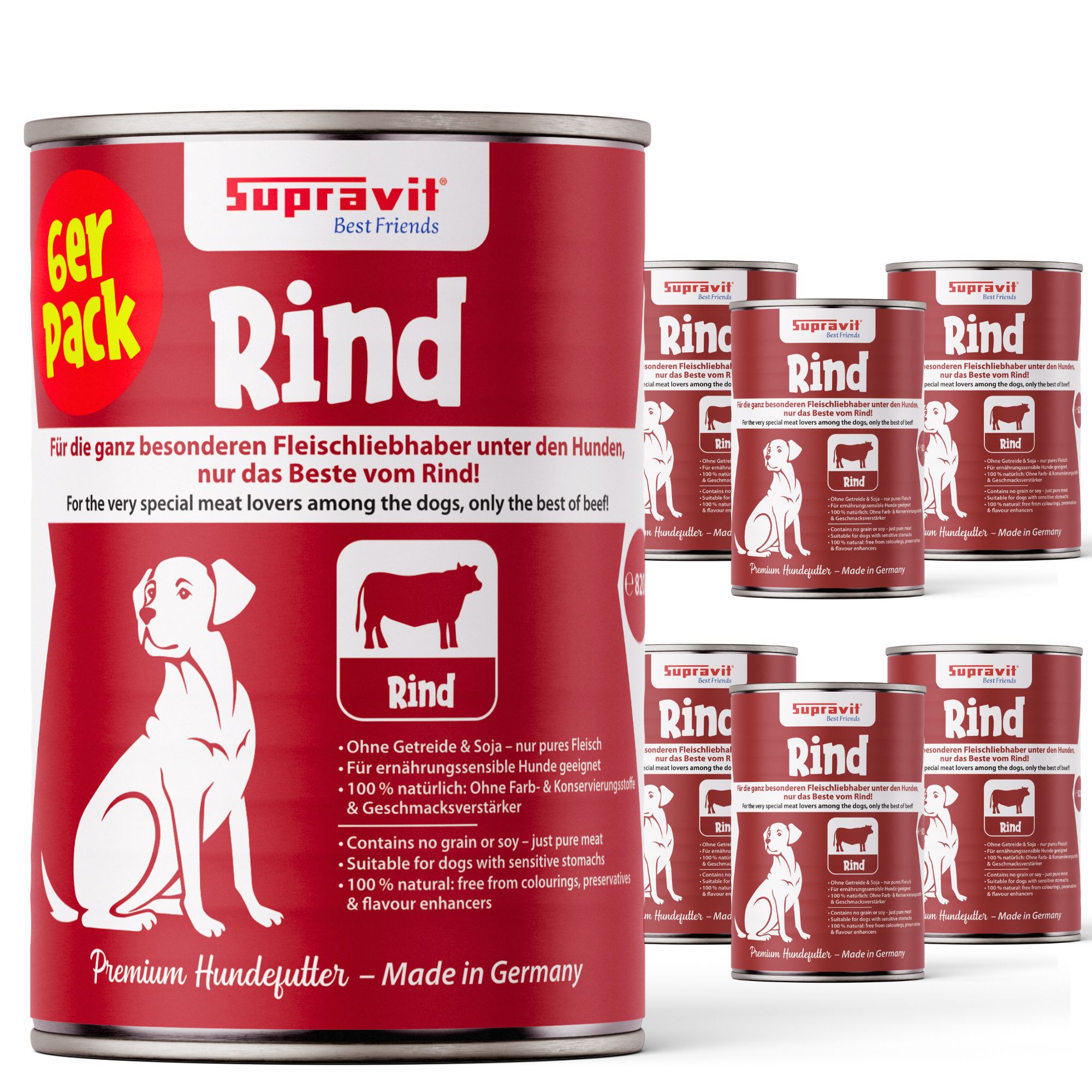 Supravit Hundenassfutter Dosenfutter für Hunde