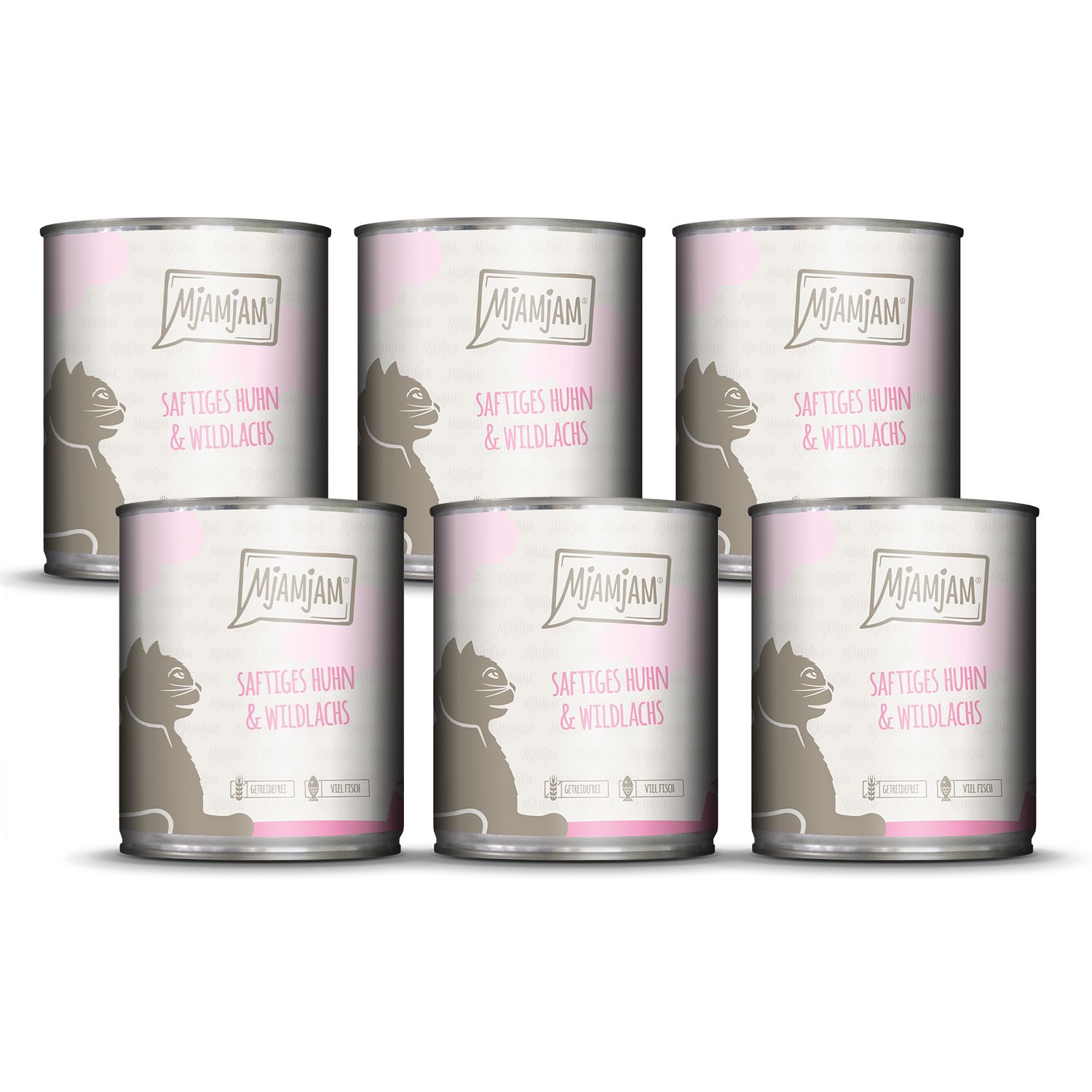MjAMjAM - saftiges Huhn und Wildlachs 6x800 g Futter