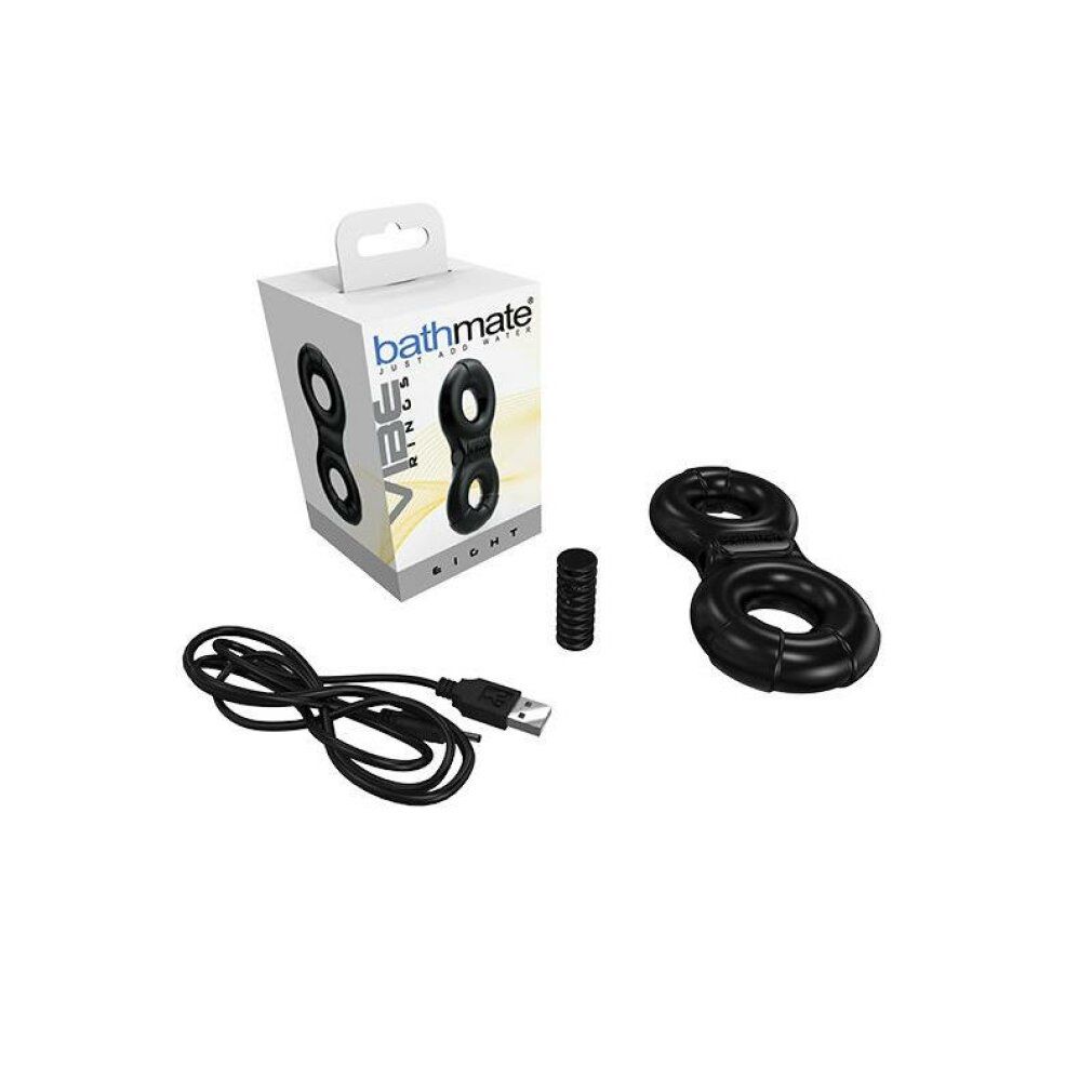 Penisring "Acht" mit Vibration und Hodenring | Leistungsstark | Bathmate