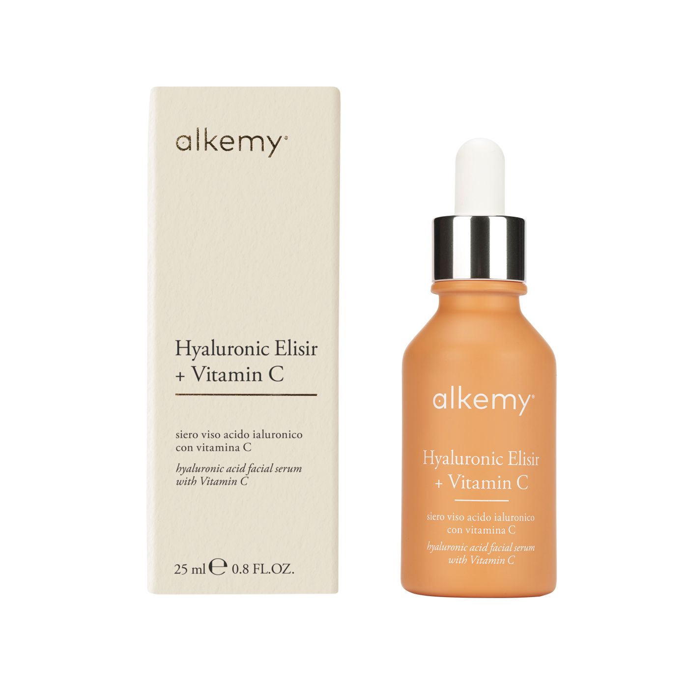 Alkemy Gesichtsserum mit Hyaluronsäure und Vitamin C, feuchtigkeitsspendend, strahlkraftverleihend