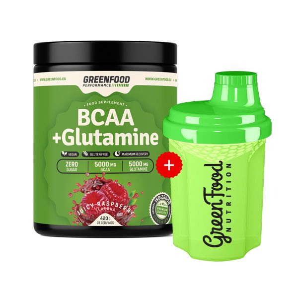 GreenFood Nutrition Performance BCAA + Glutamine  + 300ml Shaker