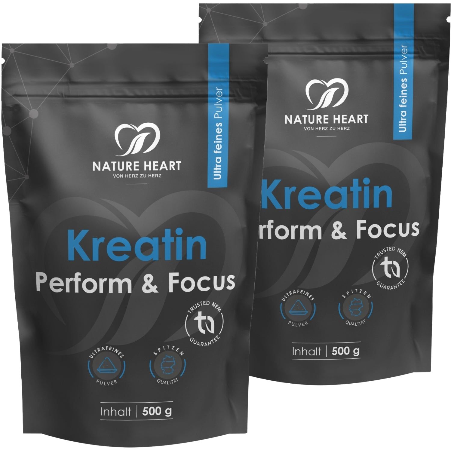Nature Heart Kreatin-Pulver 2x450 g Pulver