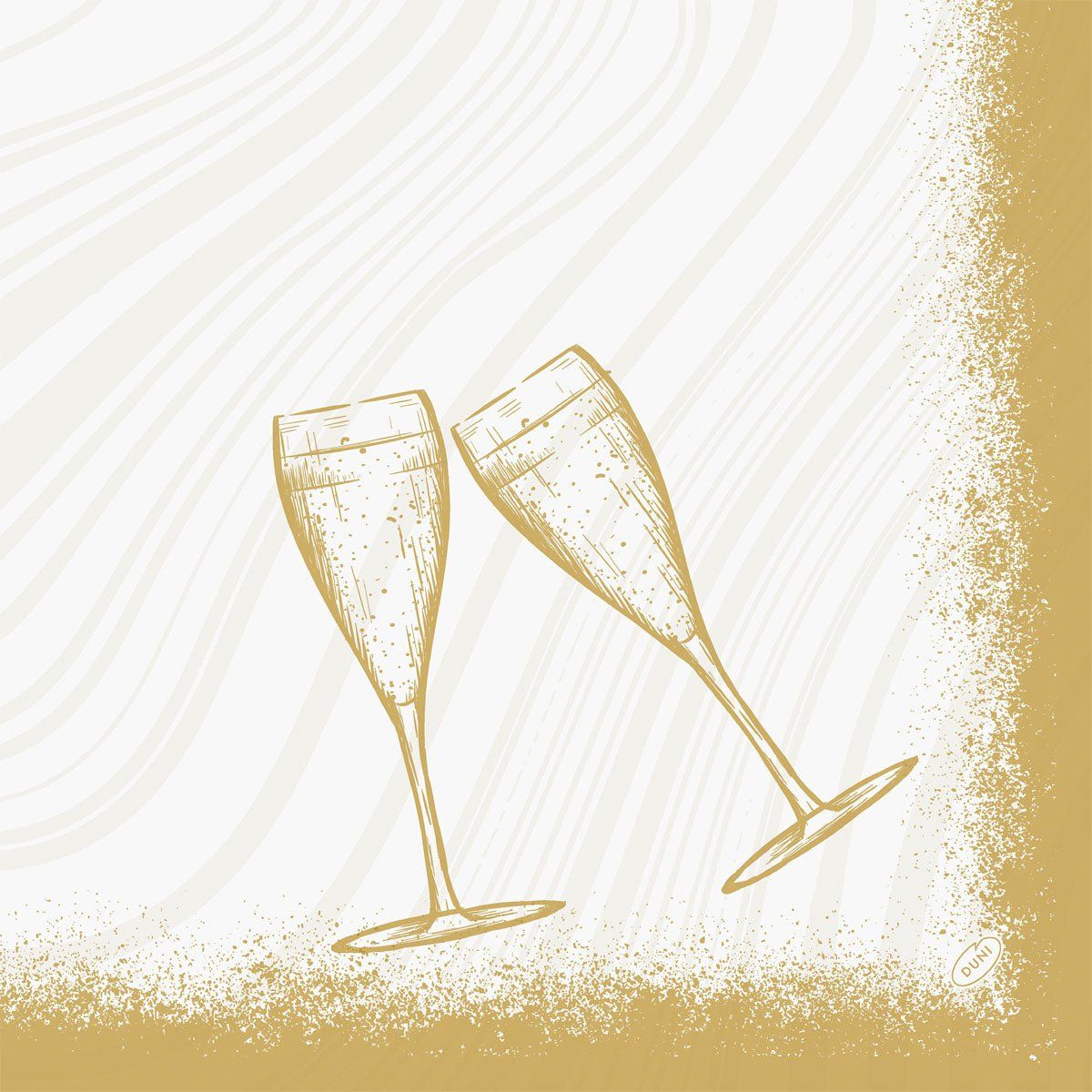 Bio-Dunisoft-Servietten 40x40cm Sparkly Cheers white 2160 St Tücher