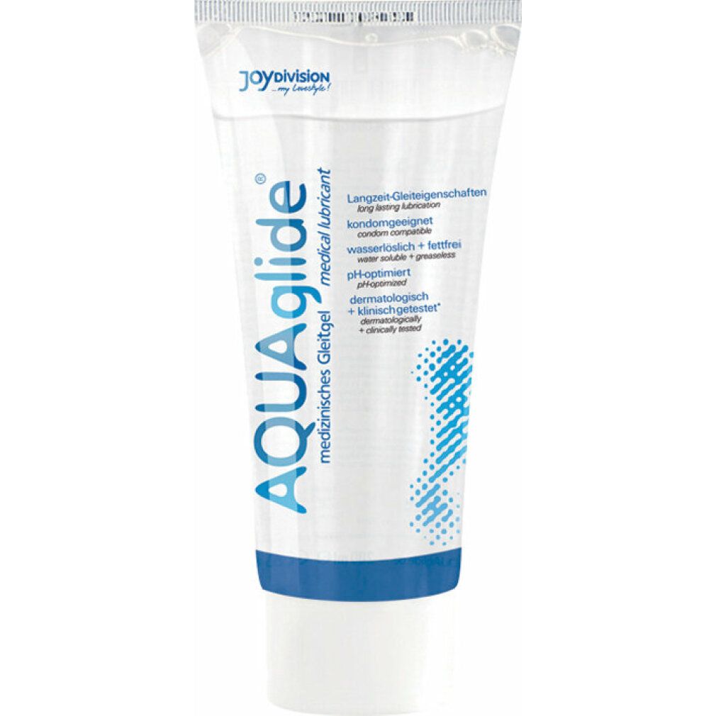 AQUAglide® medizinisches Gleitgel Tube. Langzeit-Gleiteigenschaften, kondomgeeignet, wasserlöslich, fettfrei.