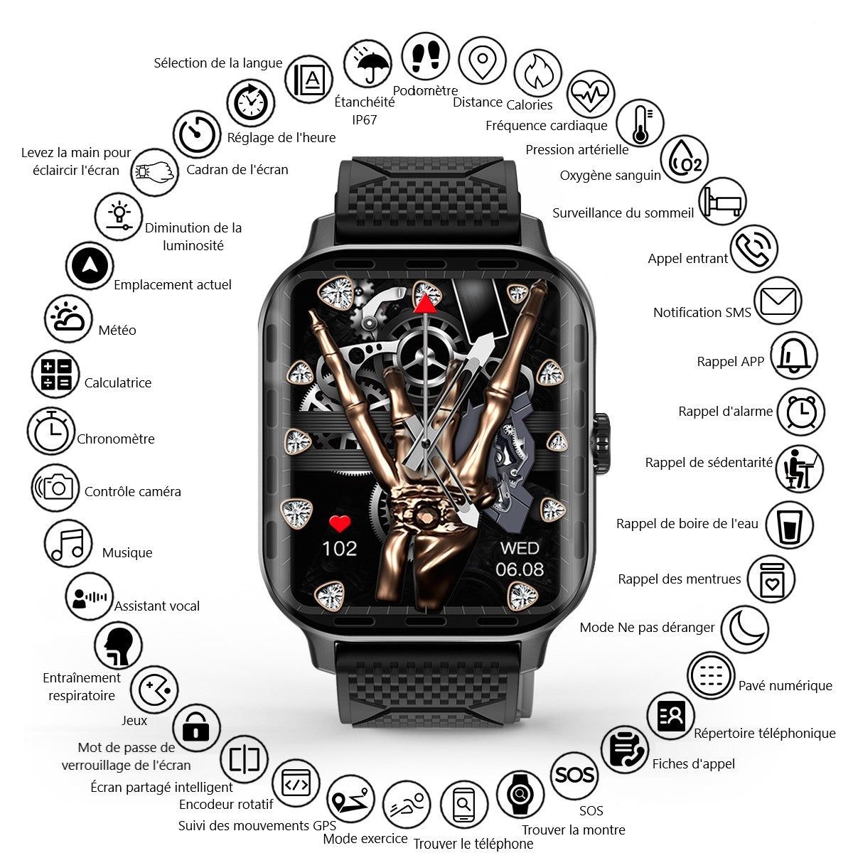 Platyne Multifunktionale Smartwatch