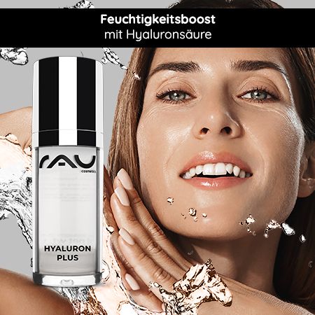 RAU Cosmetics Hyaluron Plus mit Soforteffekt - Hyaluronsäure Serum Hochdosiert gegen Falten