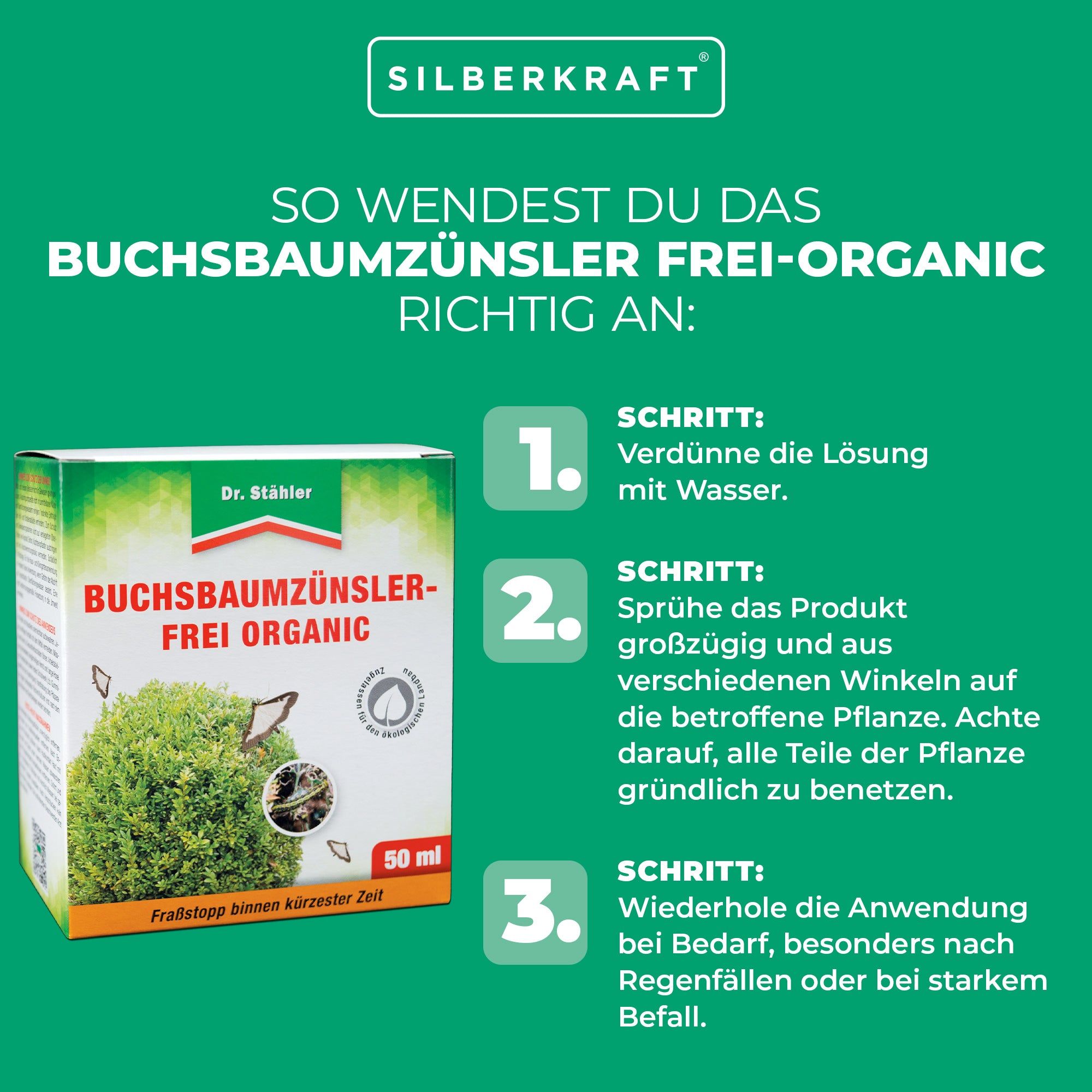 Silberkraft Buchsbaumzünsler Frei-Organic 10x50 ml