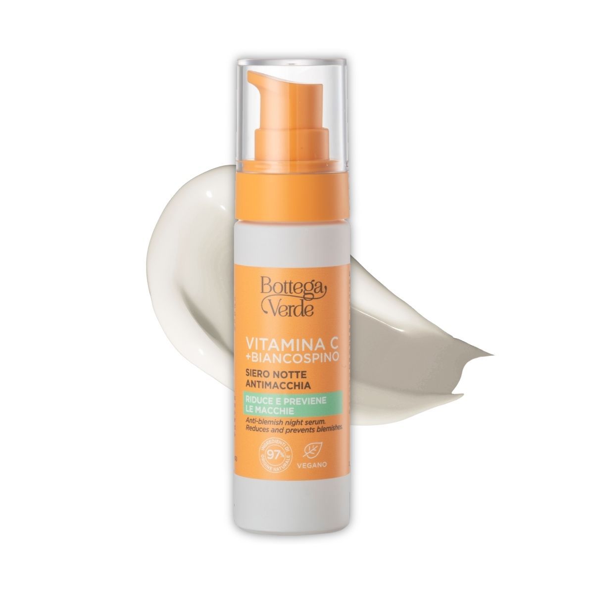 Bottega Verde Vitamina C + Biancospino - Siero notte viso e mani - antimacchia
