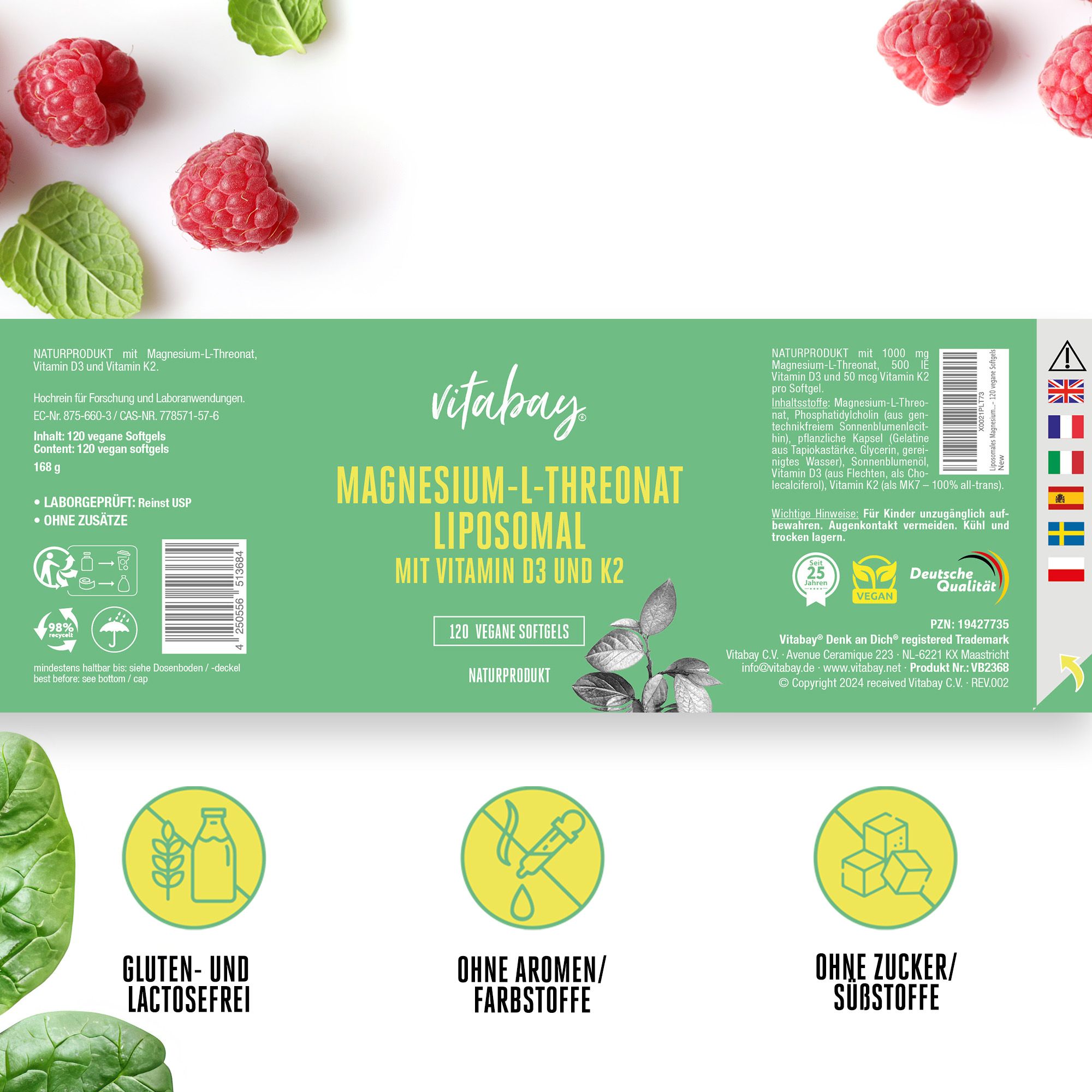 Vitabay Liposomales Magnesium L-Threonat 2000 mg