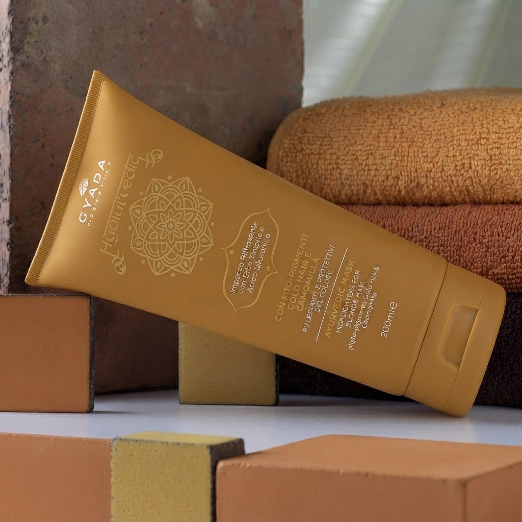 Goldene Tube mit Mandala-Design, "GYADA "Hyaluronic"" Aufschrift, 200ml.