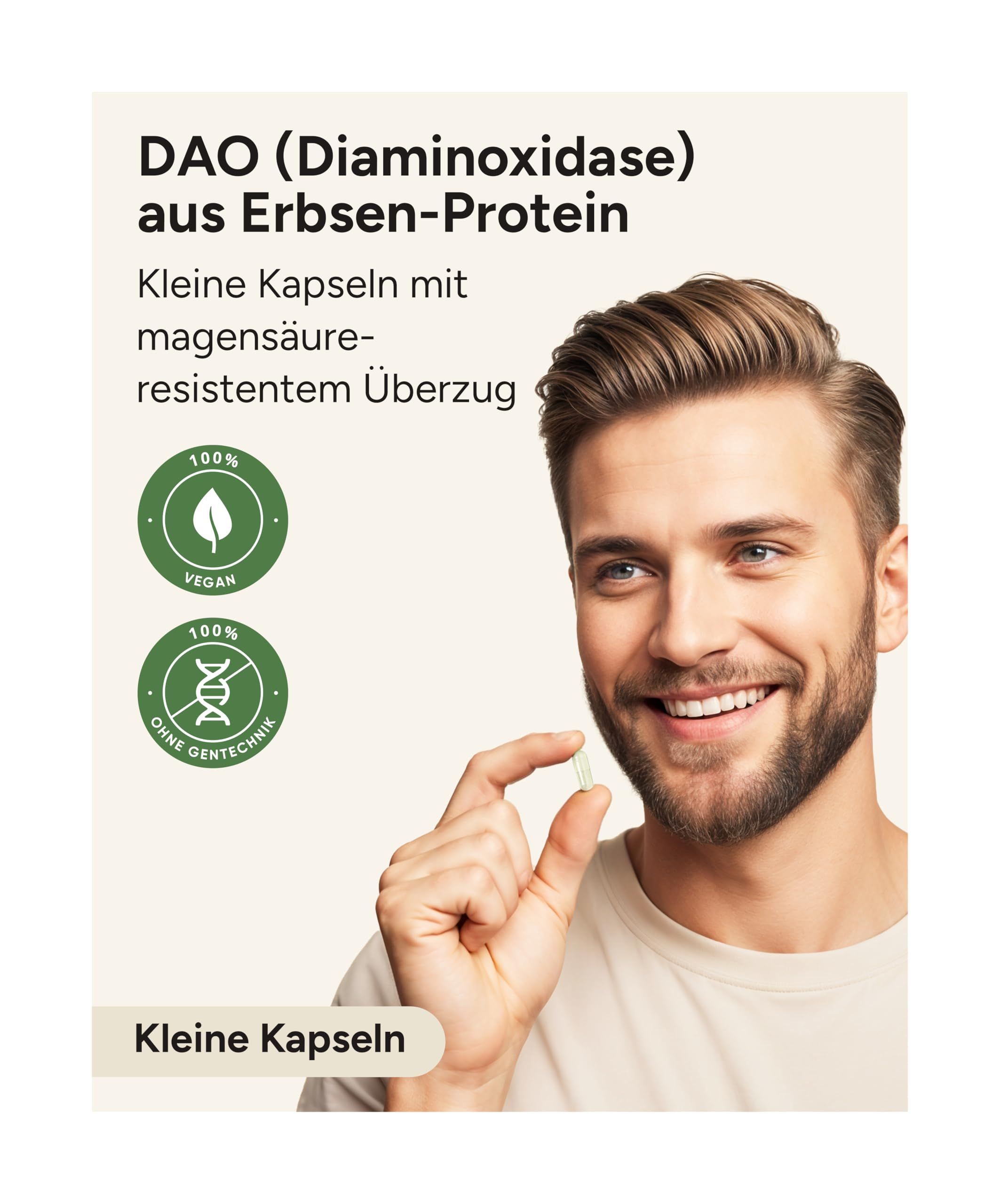 plantomol® DAO Kapseln vegan - 333.000 HDU pro Kapsel - DAO-Enzym aus Erbsen