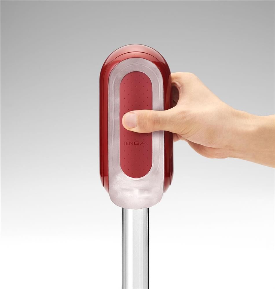 Masturbator „Flip 0 (Zero) Red Warmer Package“ plus Heizstab | TENGA