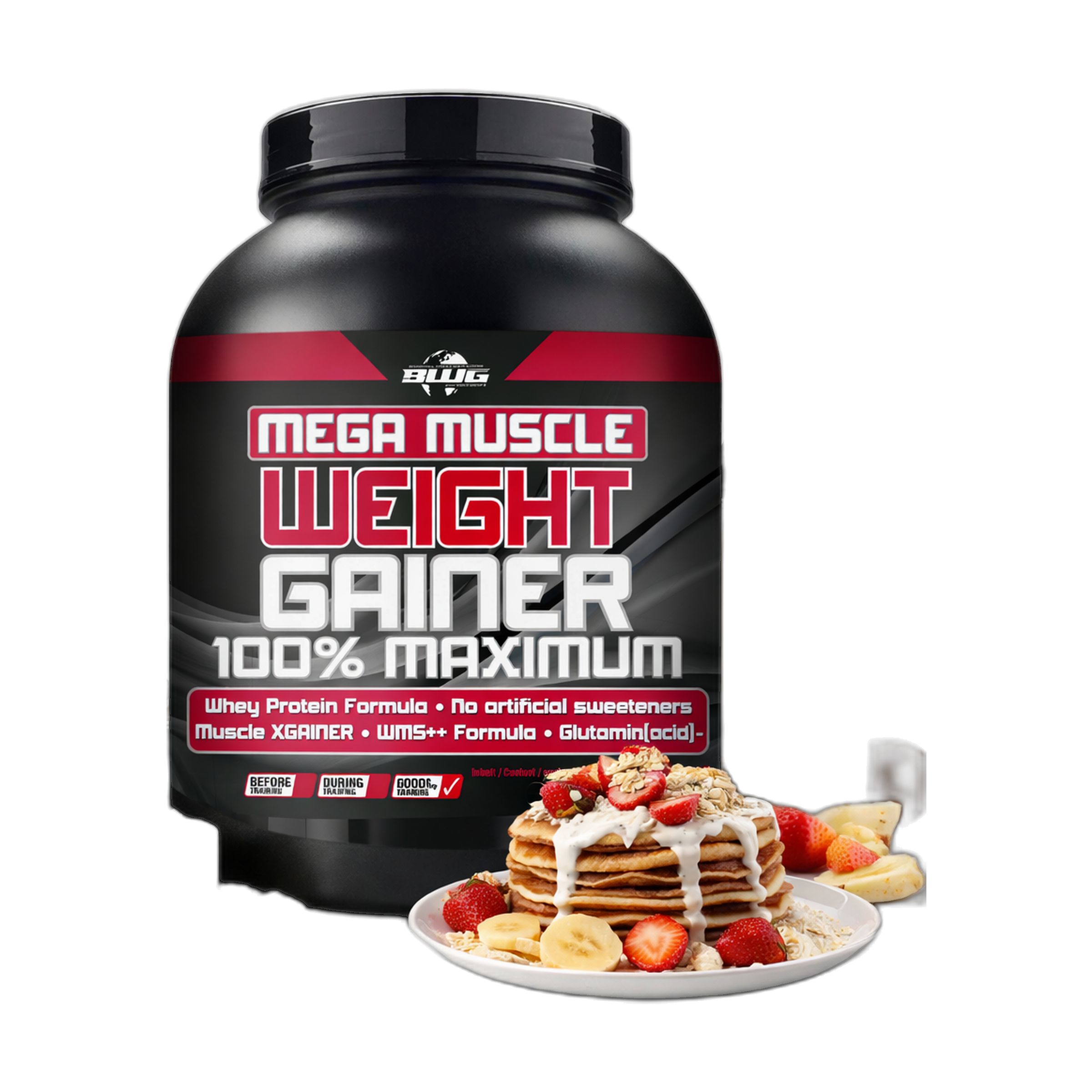 BWG Mega Muscle Weight Gainer 5 kg Pulver