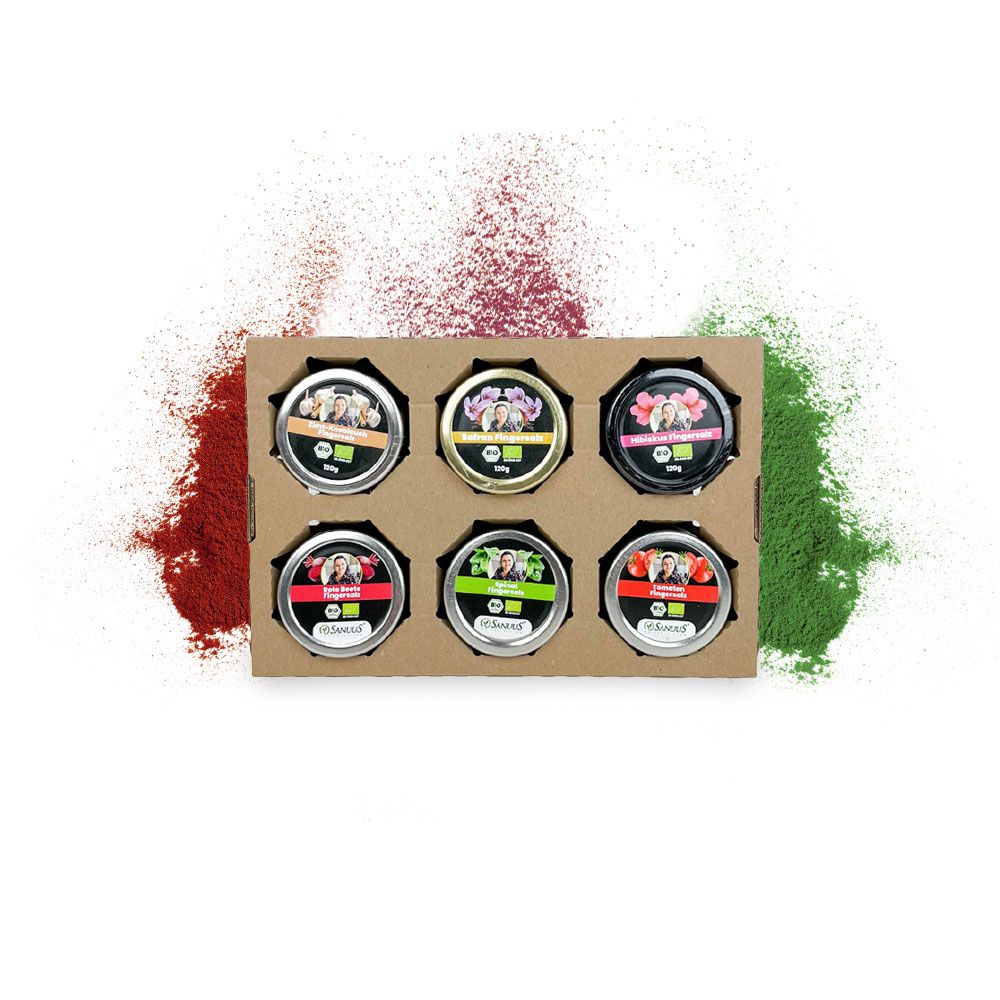 SANUUS® Gourmet Bio Gewürzsalz zum Kochen & Verfeinern Alle Sorten 6er Pack
