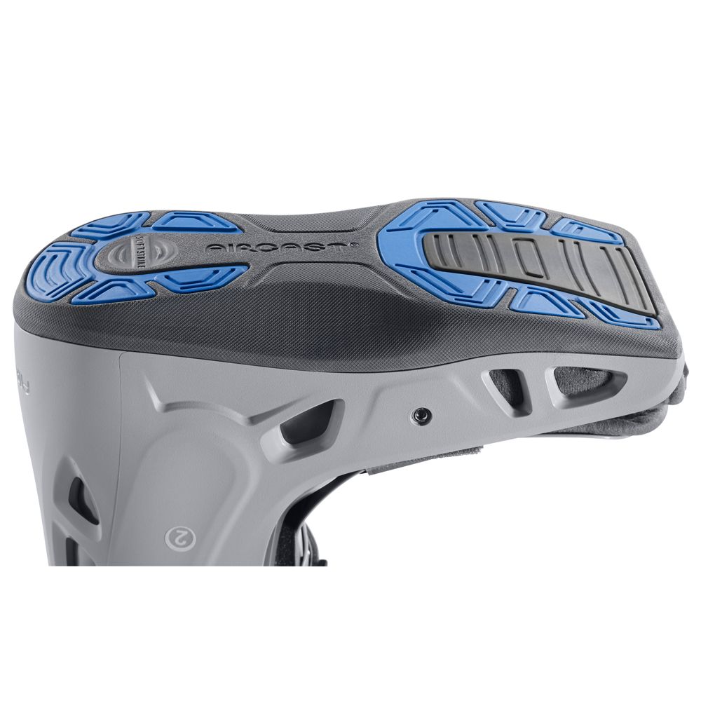 AIRCAST Airselect Short Walker: Sohle mit blau-grauem Profil und AIRCAST-Logo.