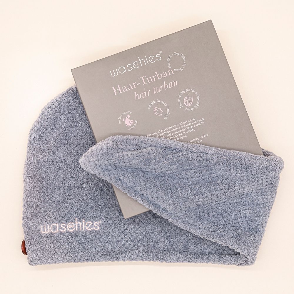 waschies Haar-Turban Grau