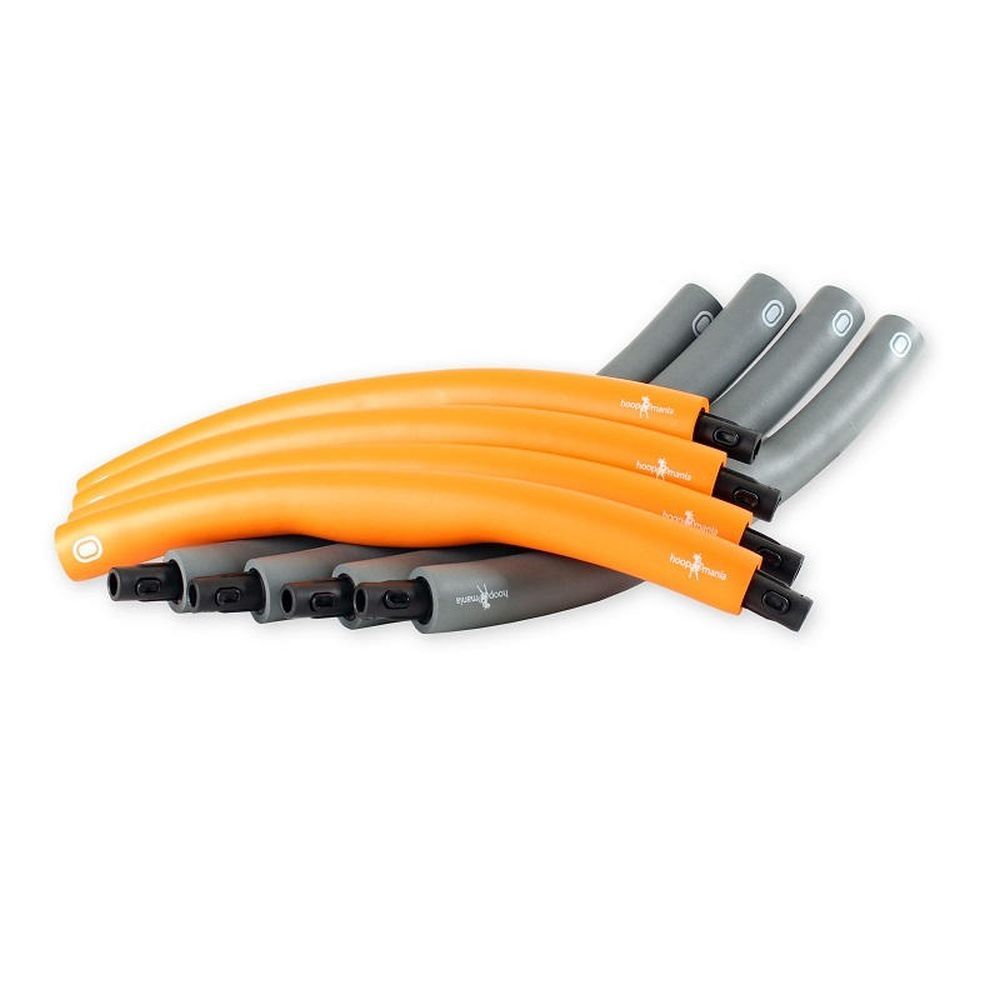 Hoopomania Weight Hoop Schaumstoff-Hula-Hoop | 1,5 kg | Orange/Grau