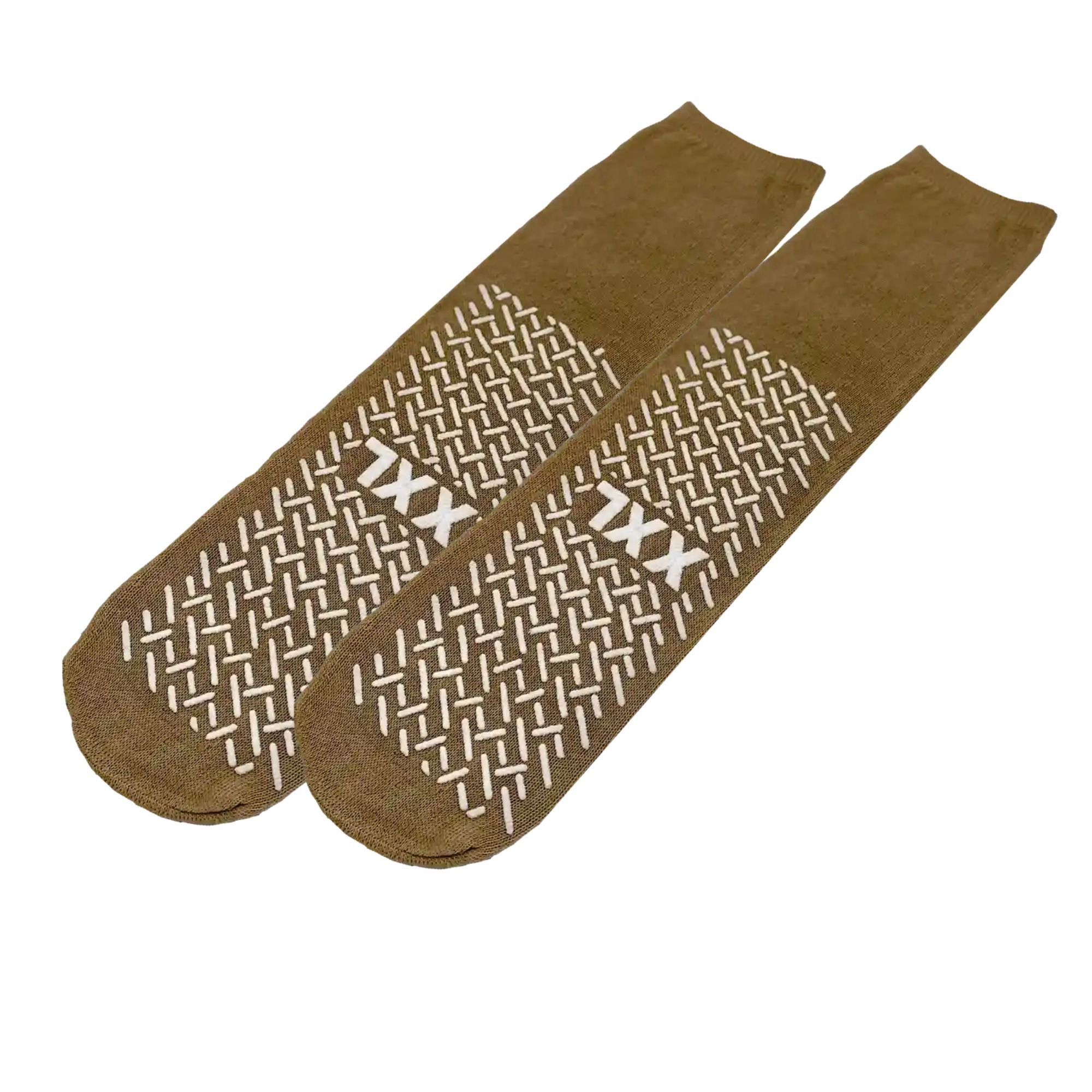 Anti-Rutsch-Socken Größe XXL 45-46, beige, beidseitig beschichtet für Diabetiker 1 P