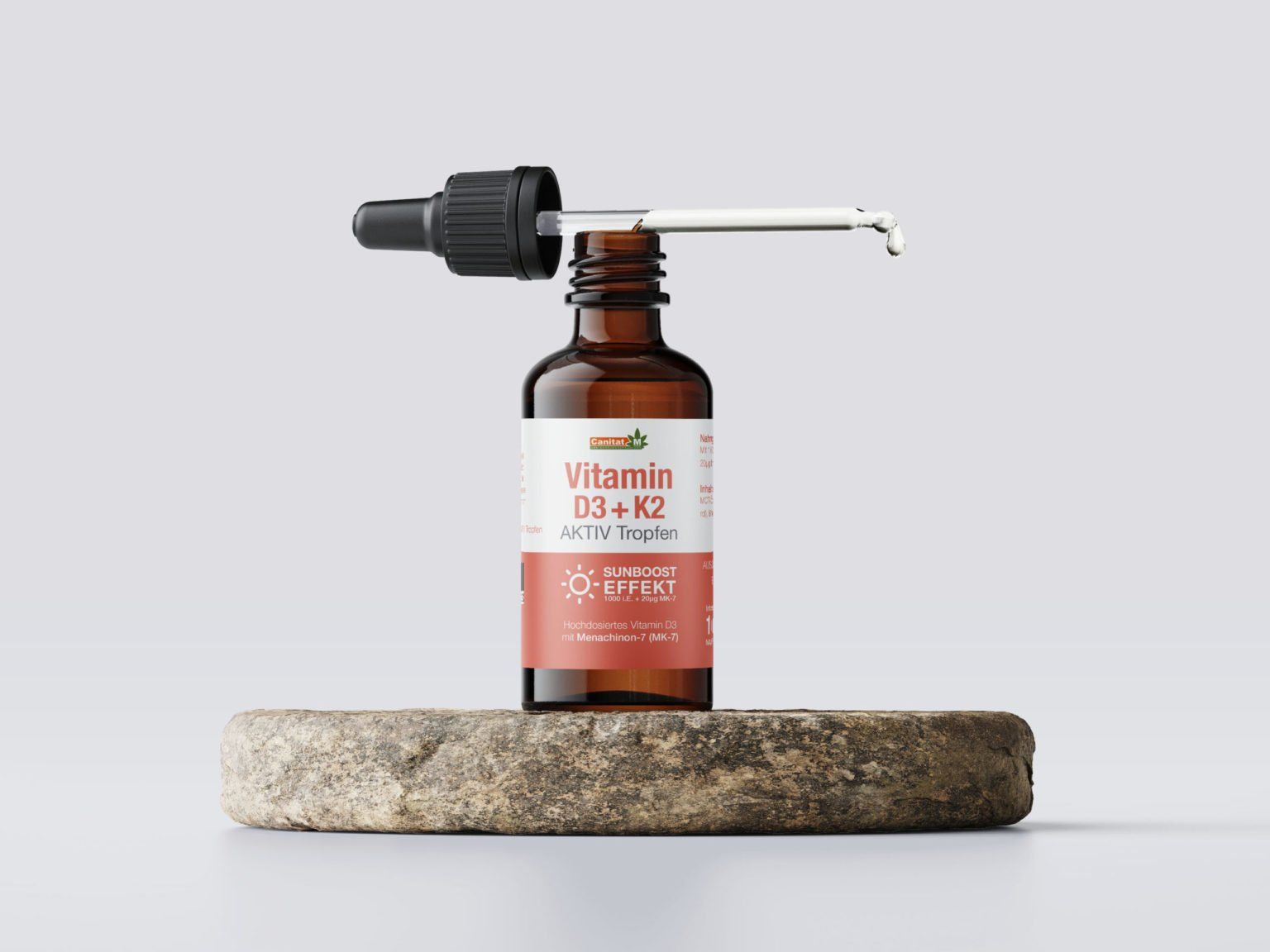 Vitamin D3 K2 Tropfen | Hochdosiertes Vitamin D3 mit Menachinon-7 | SAPURA®