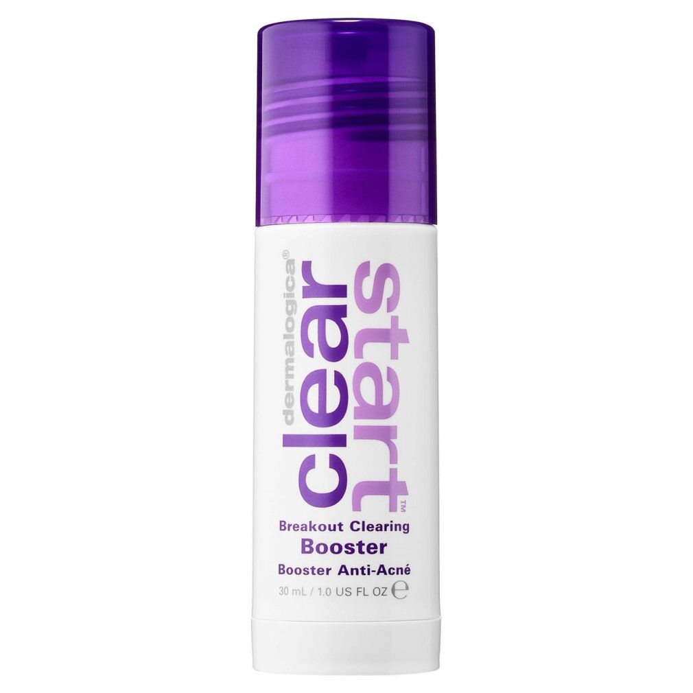 Dermalogica Clear Start Breakout Clearing Booster Flasche mit rosa Kappe.
