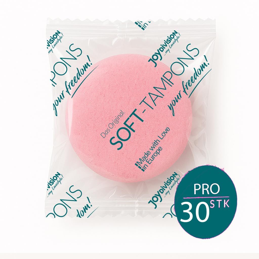 Einzeln verpackter JOYDIVISION Soft-Tampon PRO. Rosa, rund, aus weichem Material.