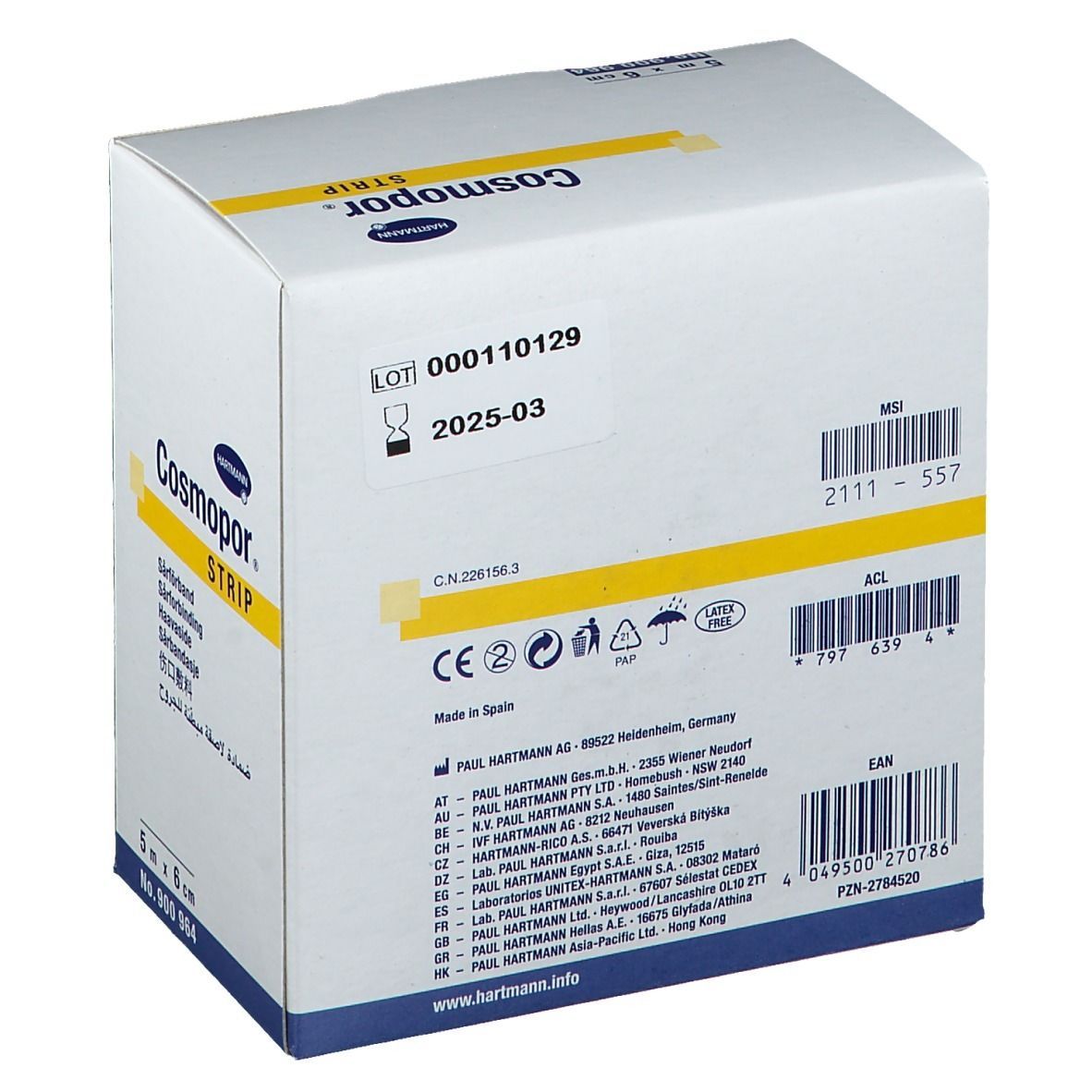 Cosmopor® Strip Wundpflaster 6cm x 5m
