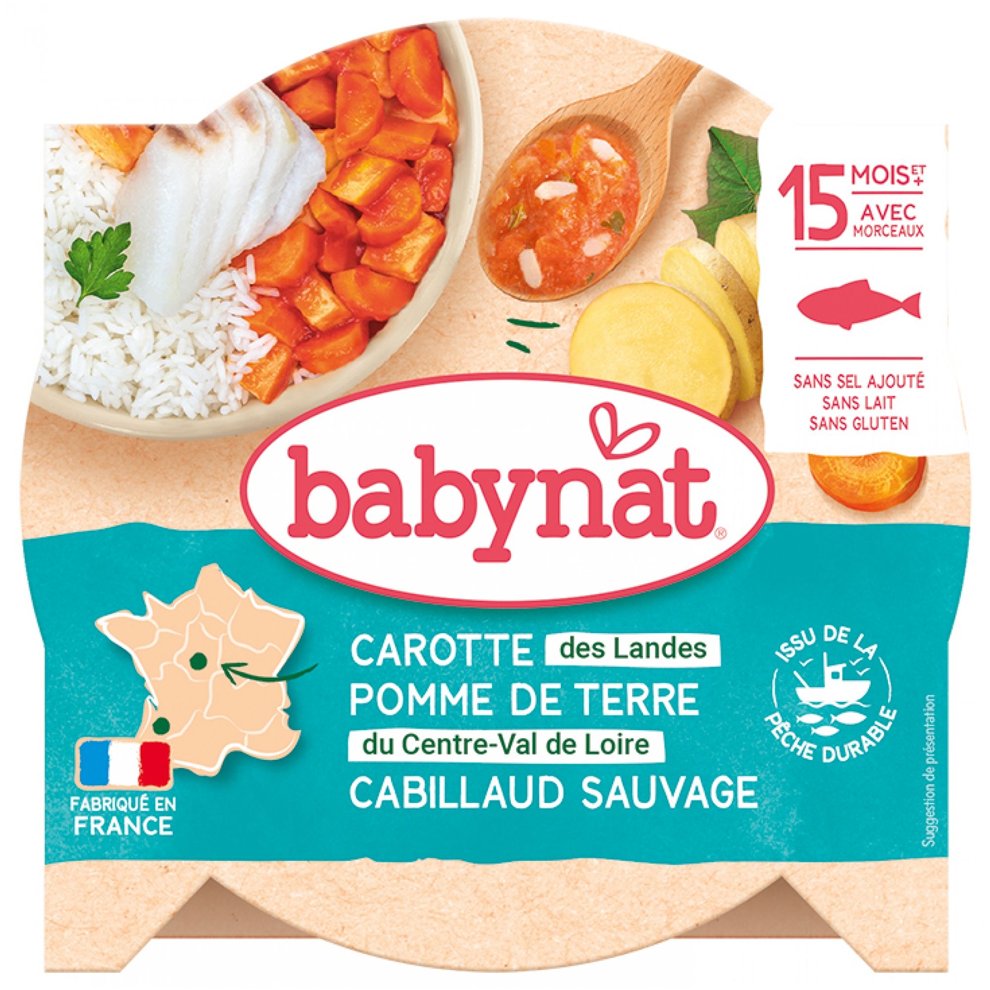 Babybio Babynat Karotte Kartoffel Kabeljau Wildfang 15 Monate und +