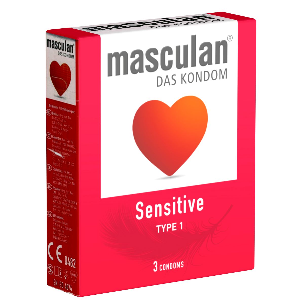 Masculan *Typ 1* (sensitive) zarte rosa Kondome für sinnliche Momente