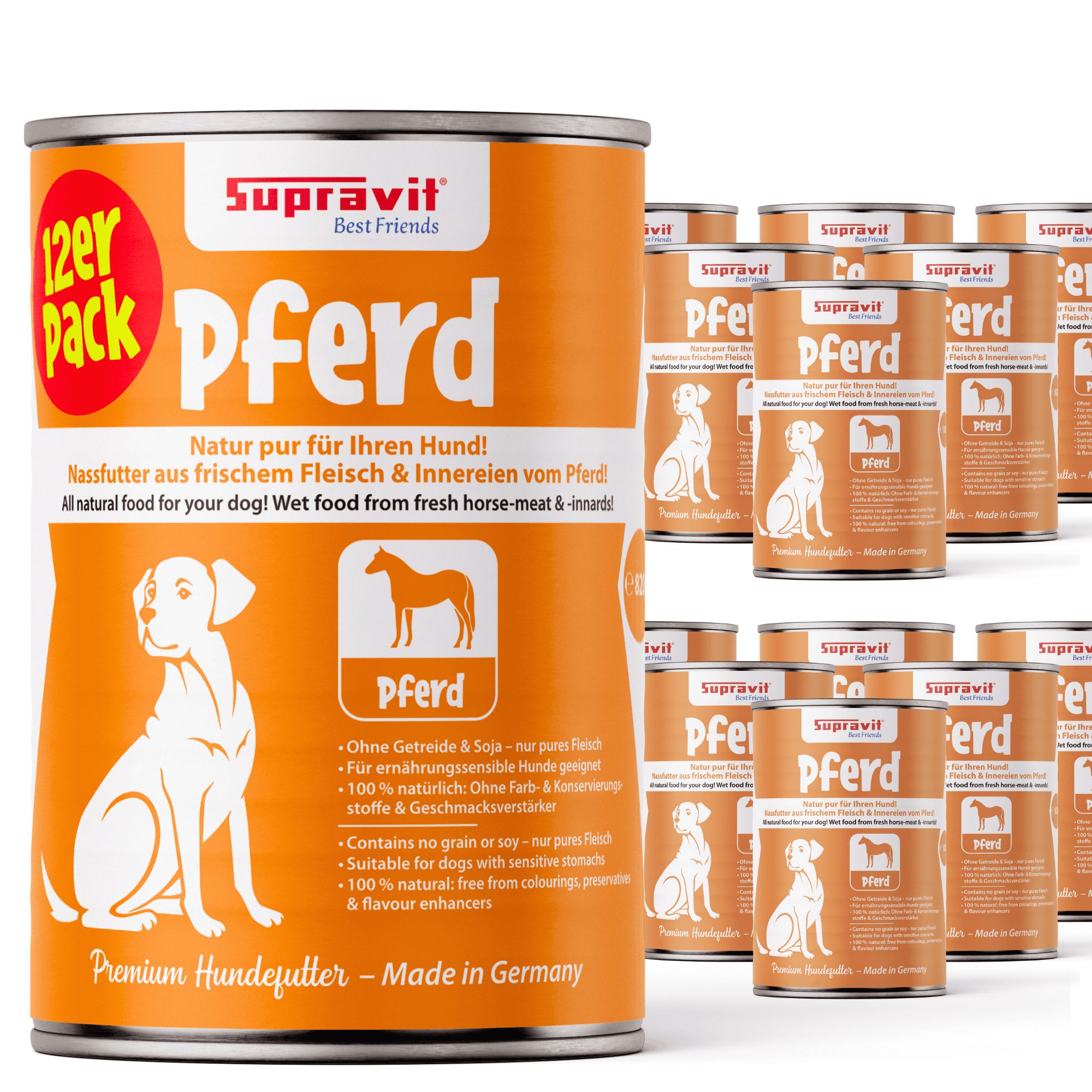 Supravit Hundenassfutter Dosenfutter für Hunde