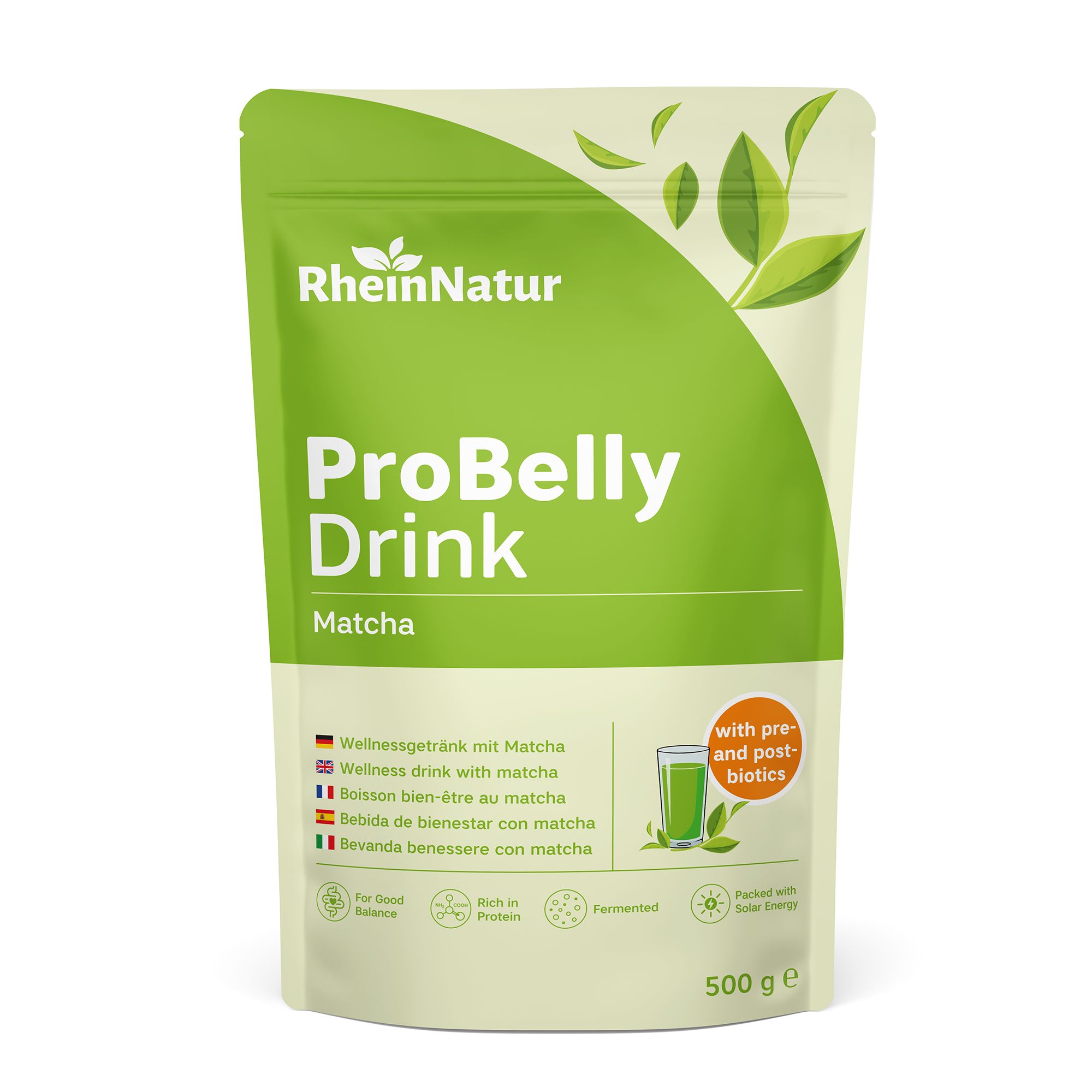 RheinNatur ProBelly Drink Matcha 500 g Pulver