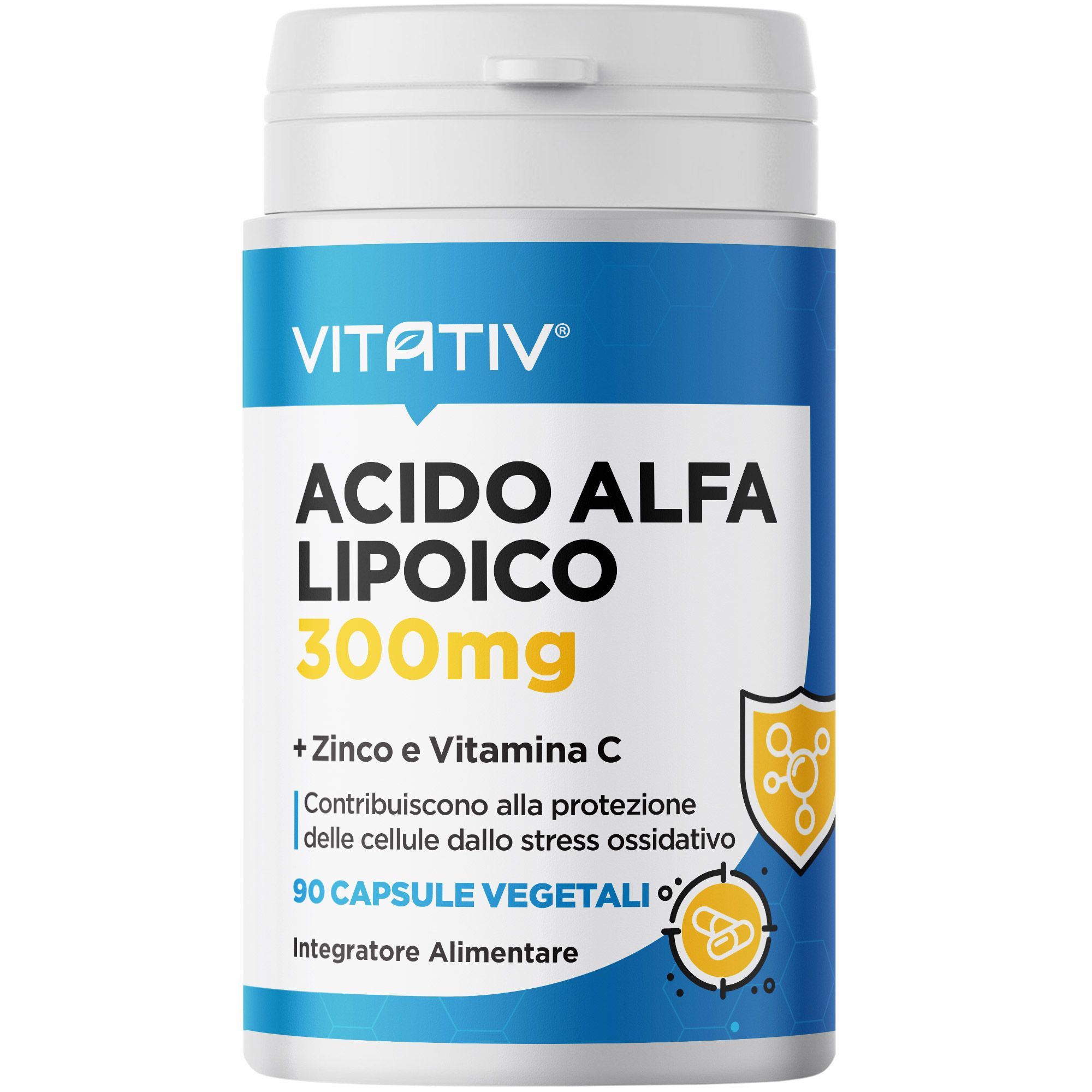 VITATIV® Acido Alfa Lipoico ALA con Vitamina C e Zinco - Capsule Vegetali