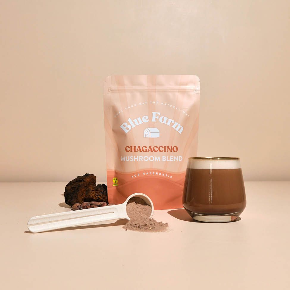 Blue Farm Chagaccino mit Vitalpilz Chaga und Fairtrade Kakao (bio) 375 g Pulver