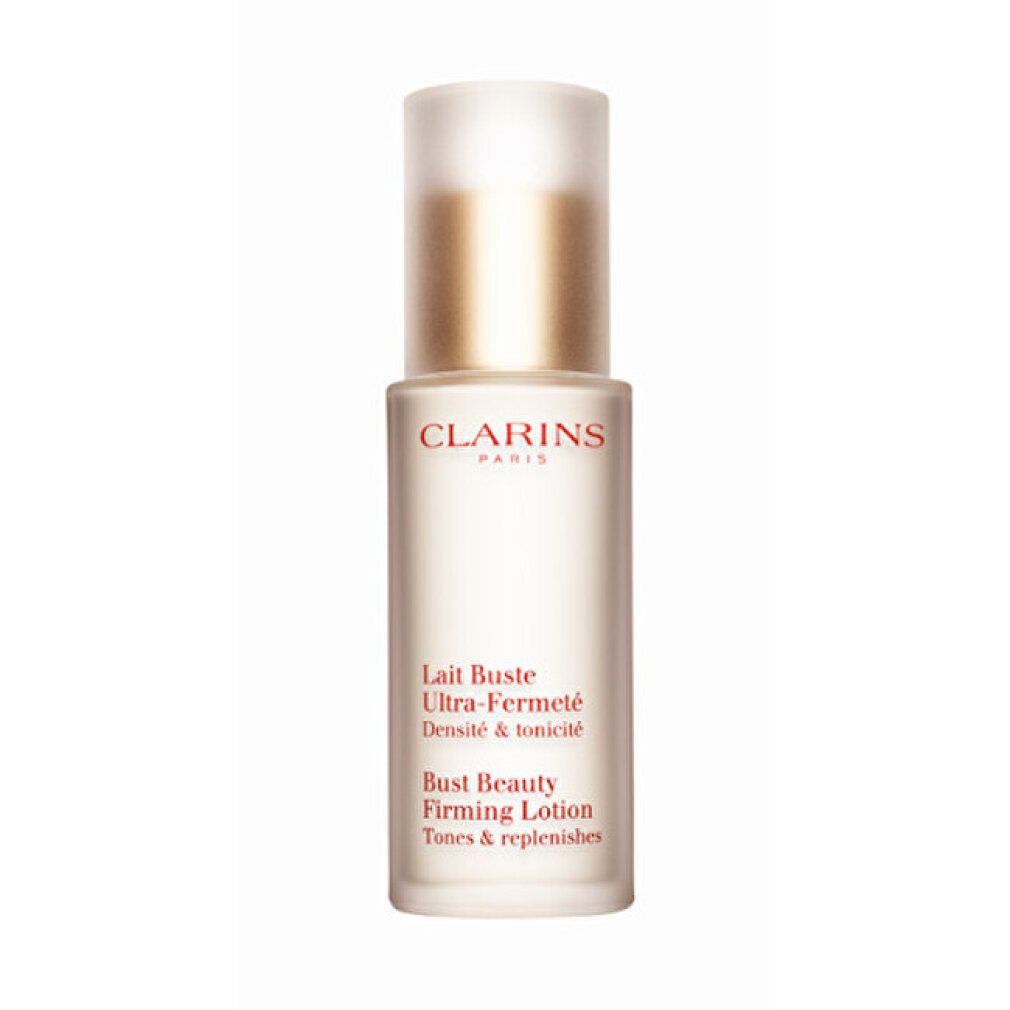 Clarins Bust Beauty Firming Lotion Flasche mit Pumpspender.