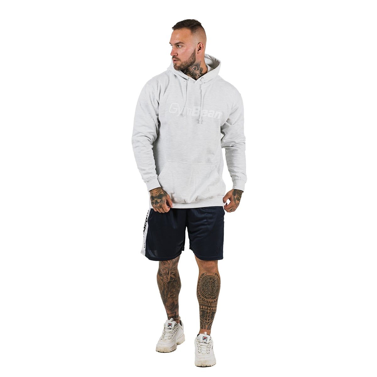 GymBeam Herren Hoodie PRO mit Kapuze und regulärer Passform in Grau