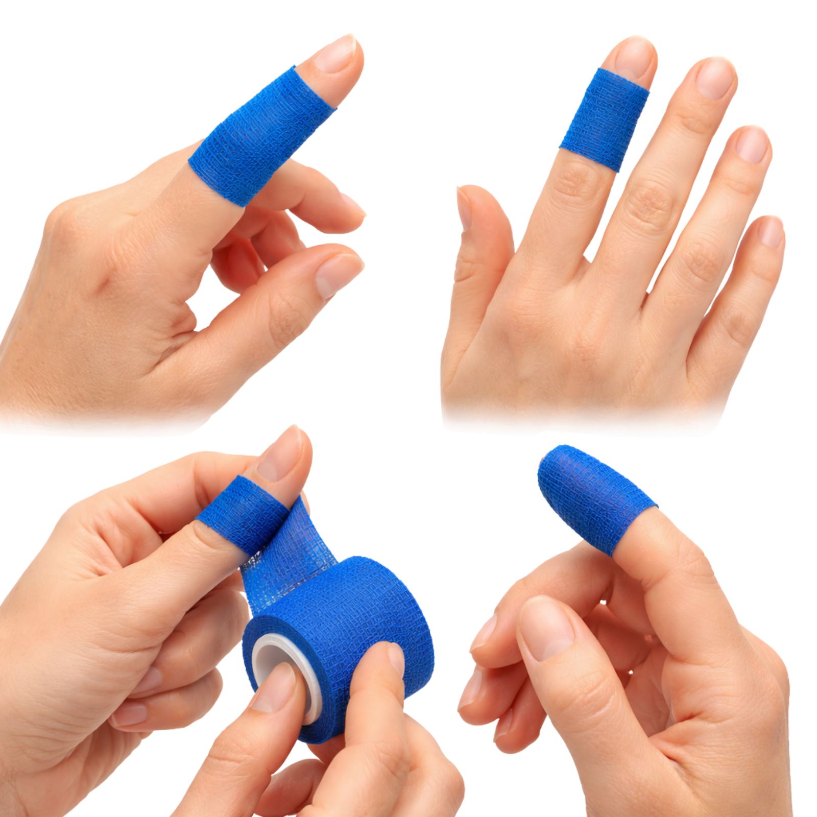 FAP First Aid Products - Finger-Schnellverband blau - elastisch , selbsthaftend - 2,5cm x 5 m