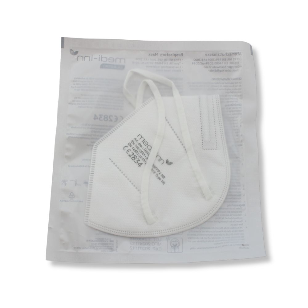 Medi-Inn Atemschutzmasken FFP2 NR, Typ IIR, 3-lagig, weiß