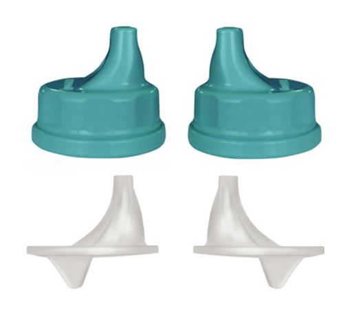 Sippy Caps für Baby-Glastrinkflaschen (120ml & 250ml), 2er-Set, kale