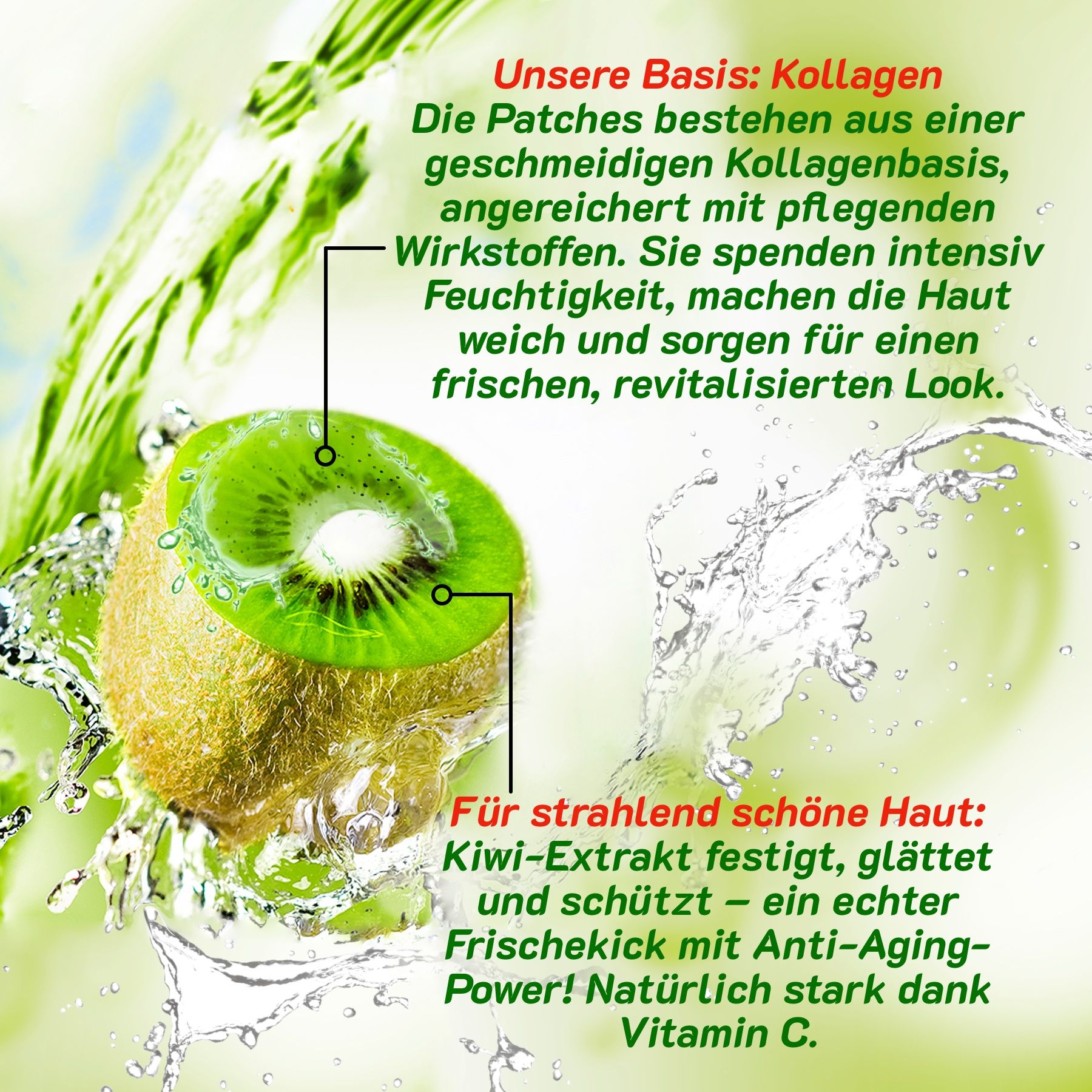 P-Beauty Augenpads Hydrogel Anti Aging Kiwi