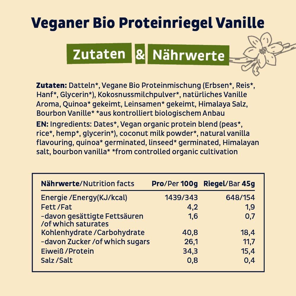 FAIRNATURAL Bio Vegane Proteinriegel