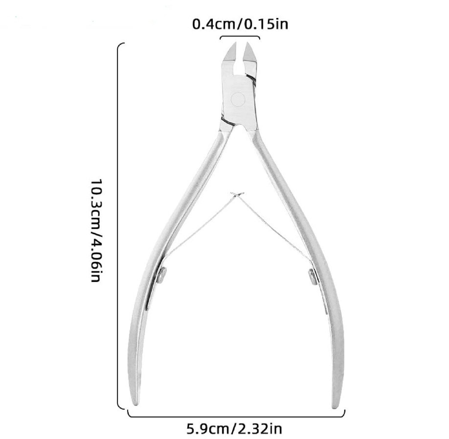 COOL-i Profi Nagelzange aus Edelstahl, Präzisions Fußnagelschere mit rutschfestem Griff