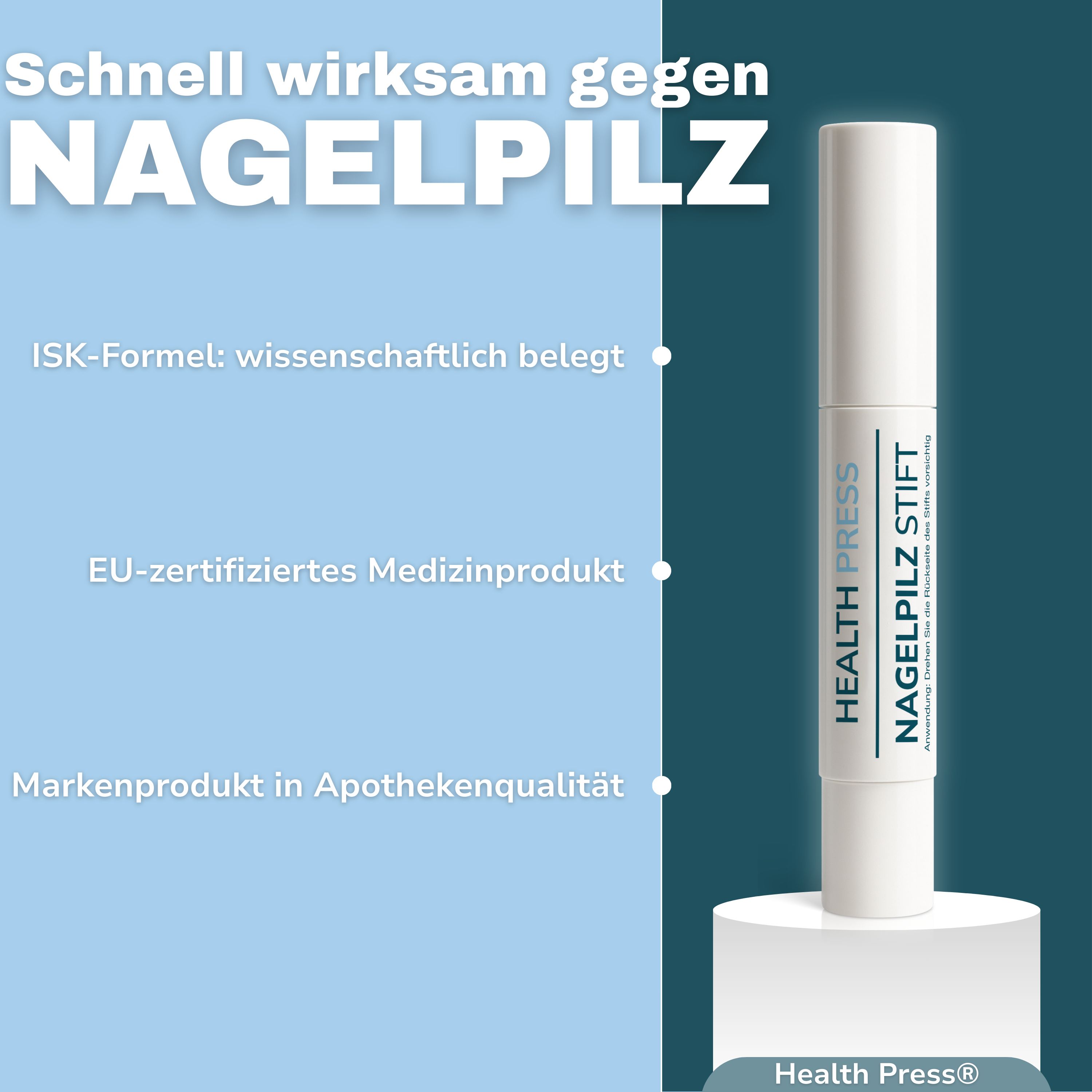 Health Press Nagelpilz Stift – Nagelpilz Lack für schnelle & effektive Behandlung