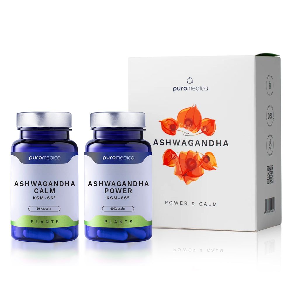 Puromedica Paket Ashwagandha Calm & Power 2x60 St Kapseln