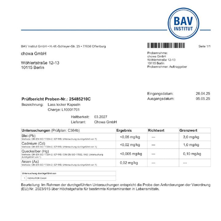 XbyX® Lass Locker Kapseln - Fünffach Magnesium Komplex