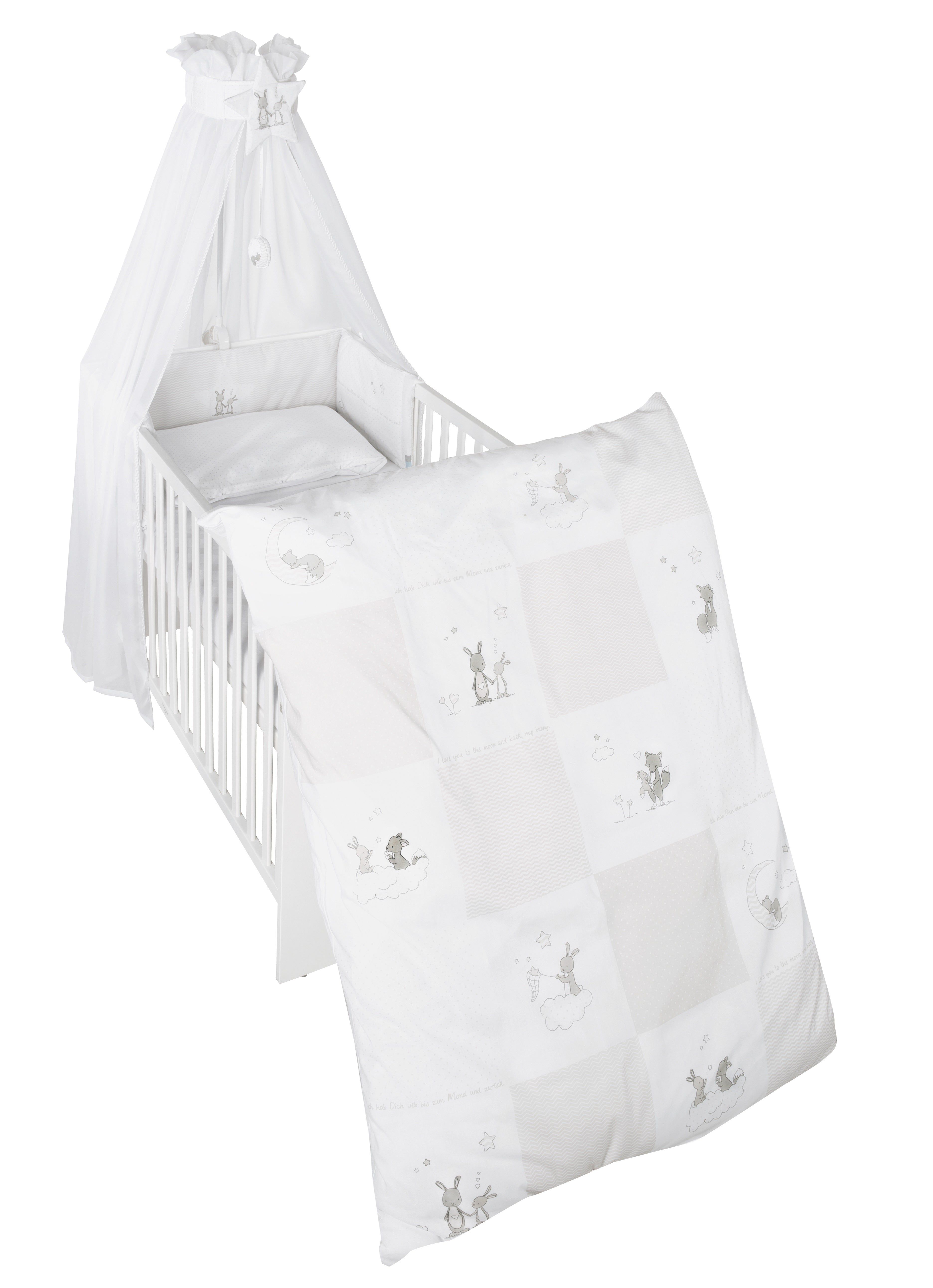 roba Kinder-Bettgarnitur 4-tlg, 'Fox & Bunny'