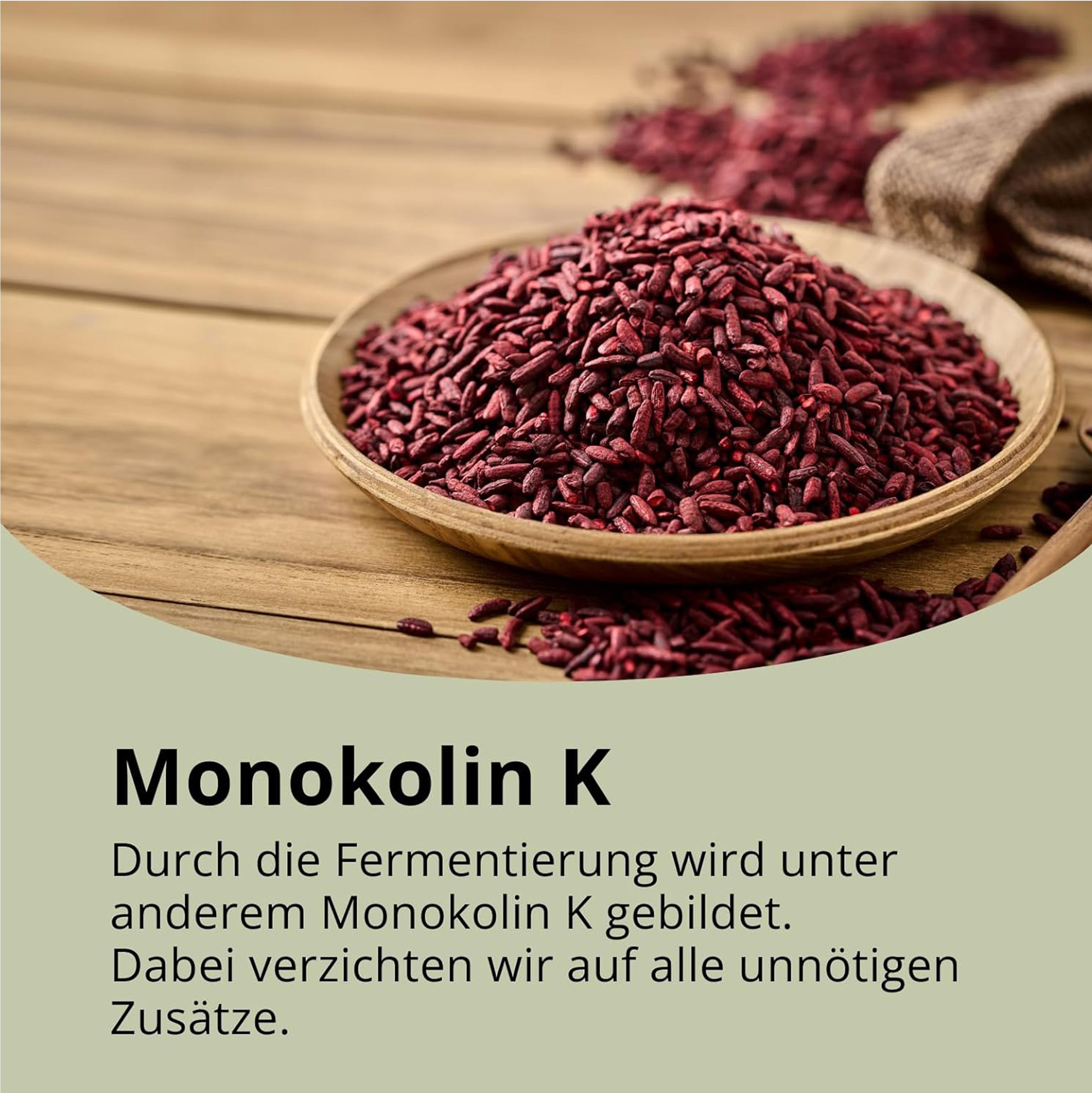 Only Nature® Roter Reis 600 mg - HOCHDOSIERT mit 2,95mg Monacolin K - in Deutschland produziert