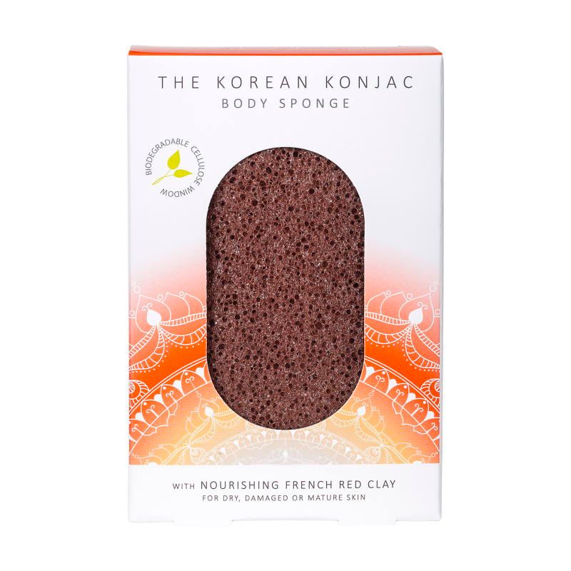 The Konjac Sponge Co. Mandala Body Sponge Red Clay